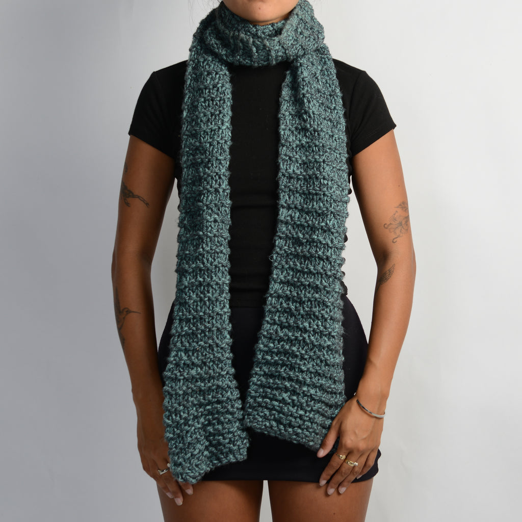 TEAL MARLE KNIT SCARF