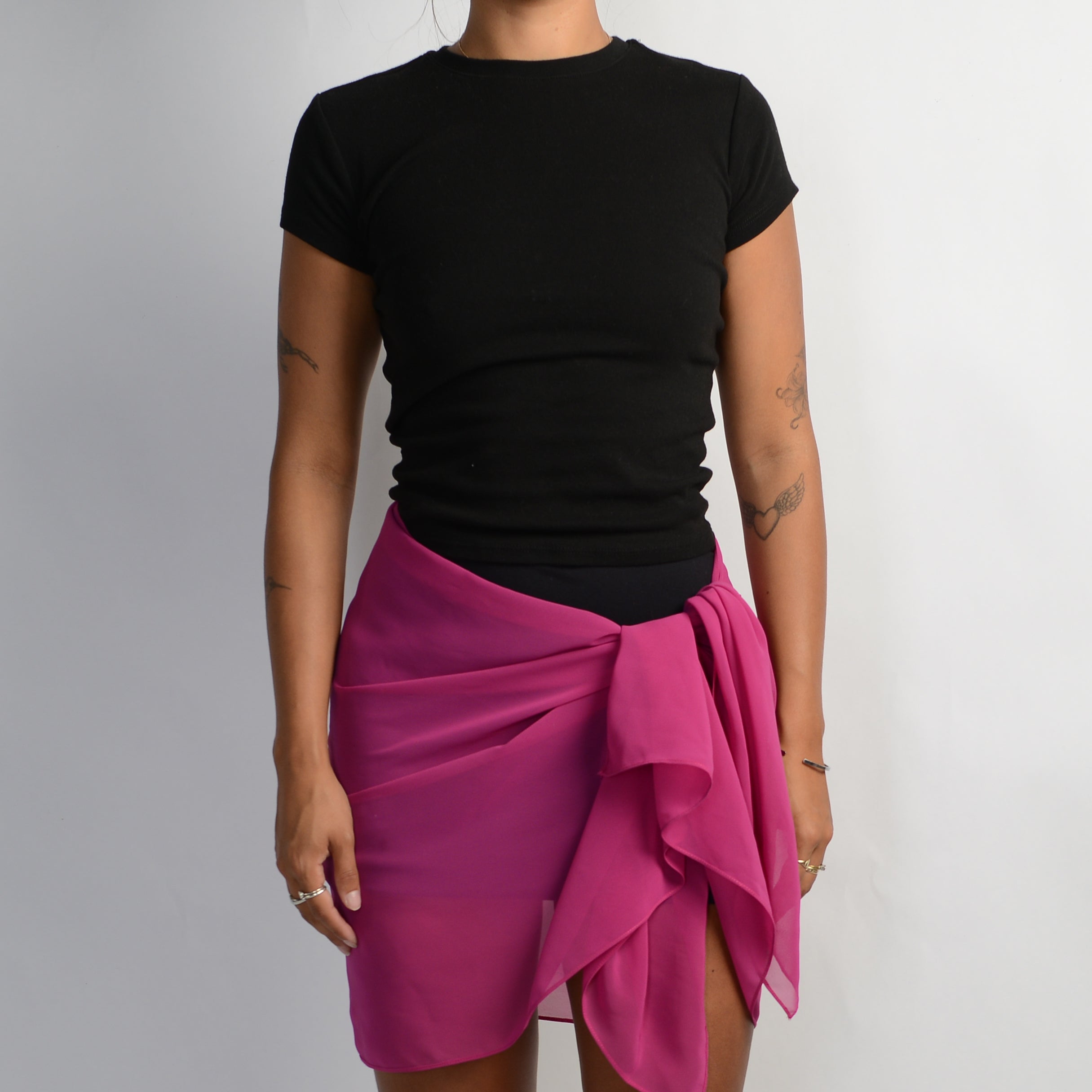 FUSCHIA CHIFFON SHAWL