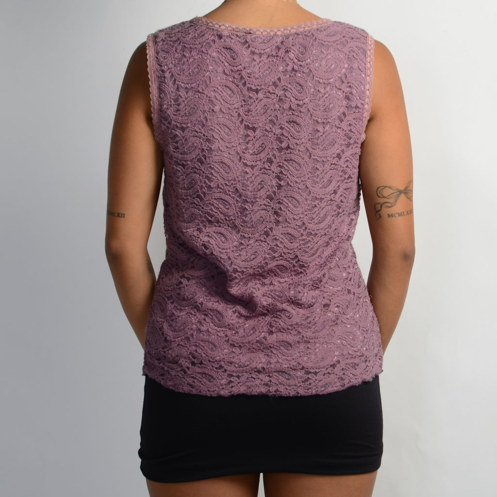 MAUVE LACE TOP
