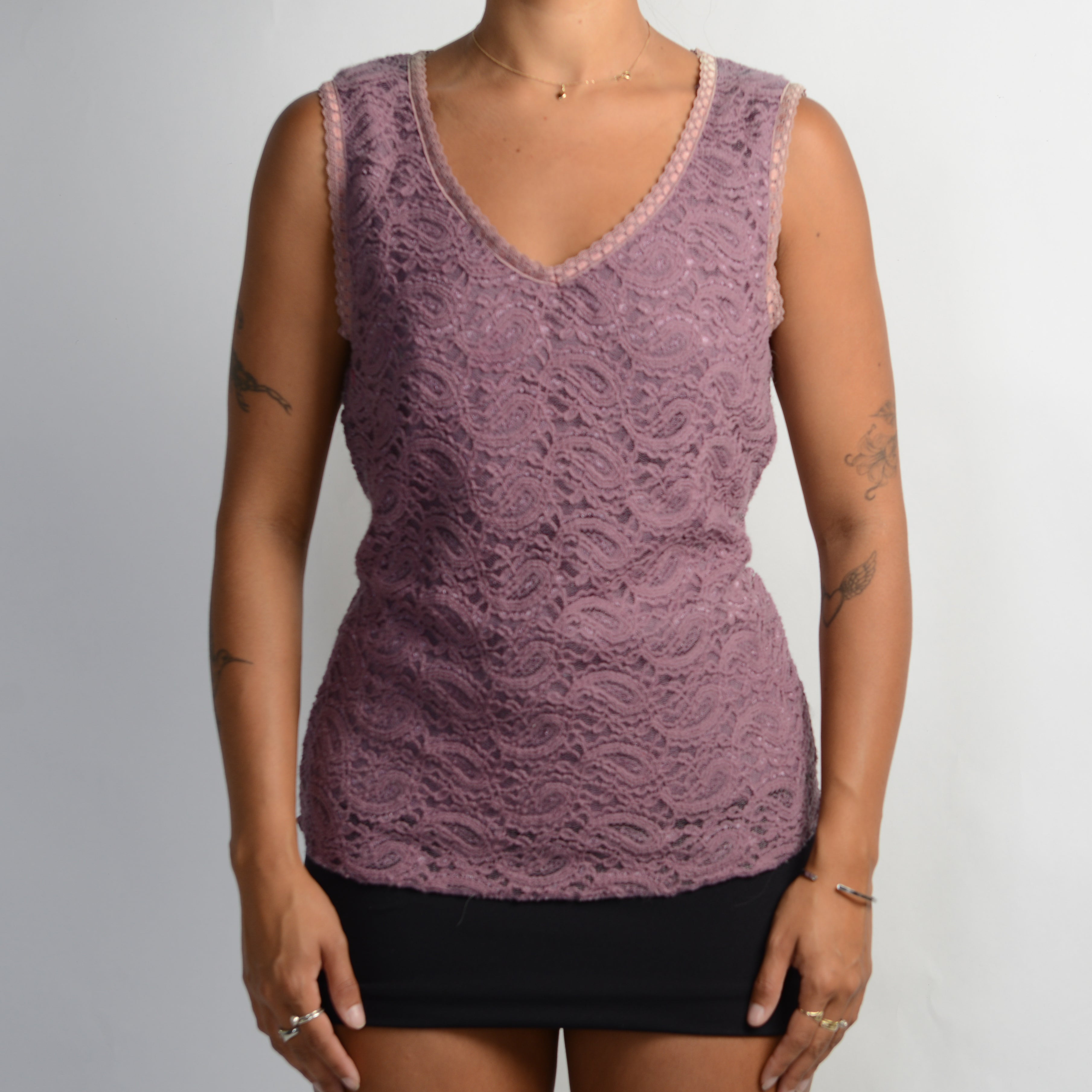 MAUVE LACE TOP