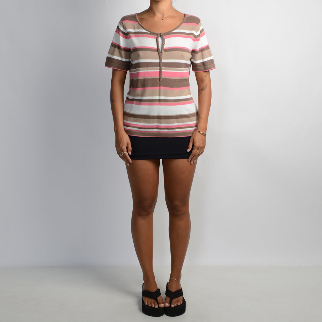 KNIT STRIPE TEE