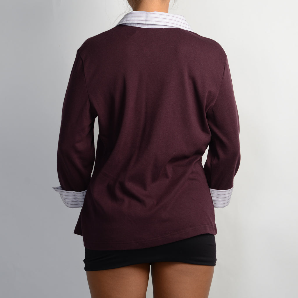 PLUM LAYERED BLOUSE