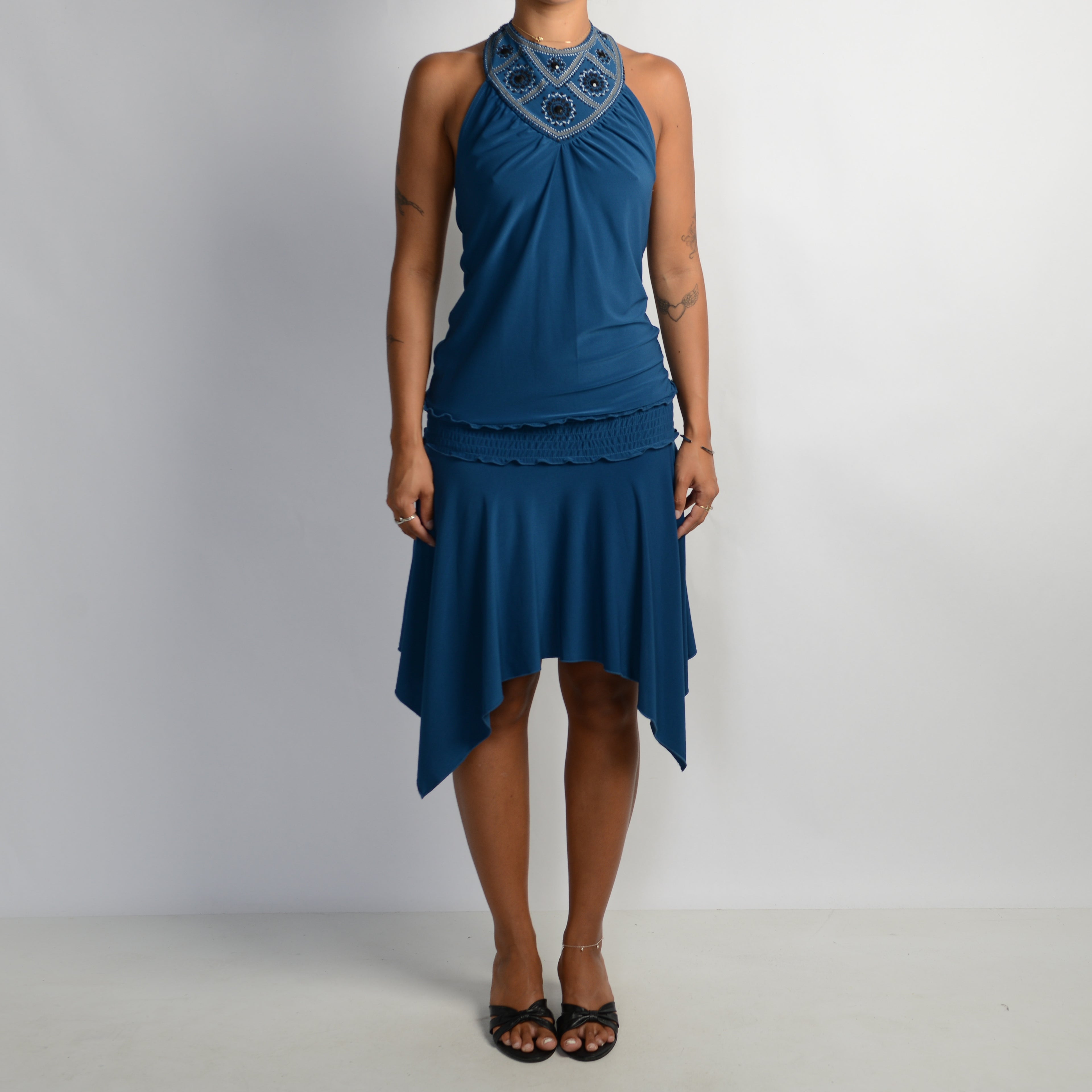 TURQOUISE MIDI DRESS