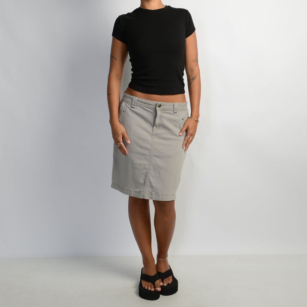 GREY CARGO SKIRT