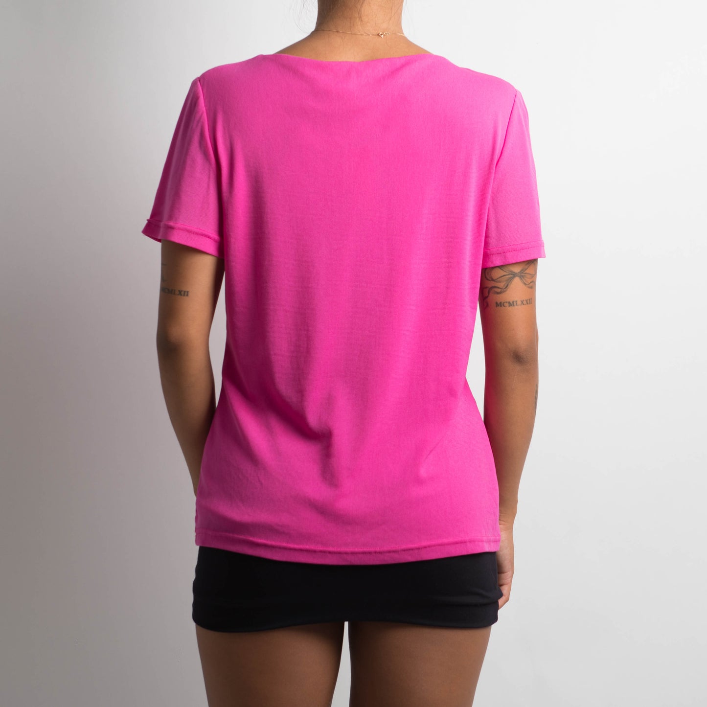 HOT PINK MESH TSHIRT