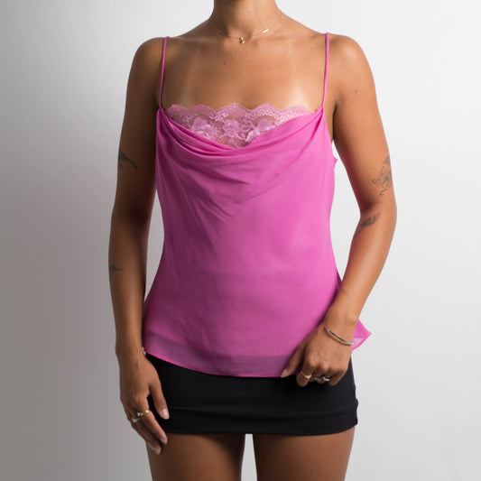 PINK COWL NECK CAMISOLE