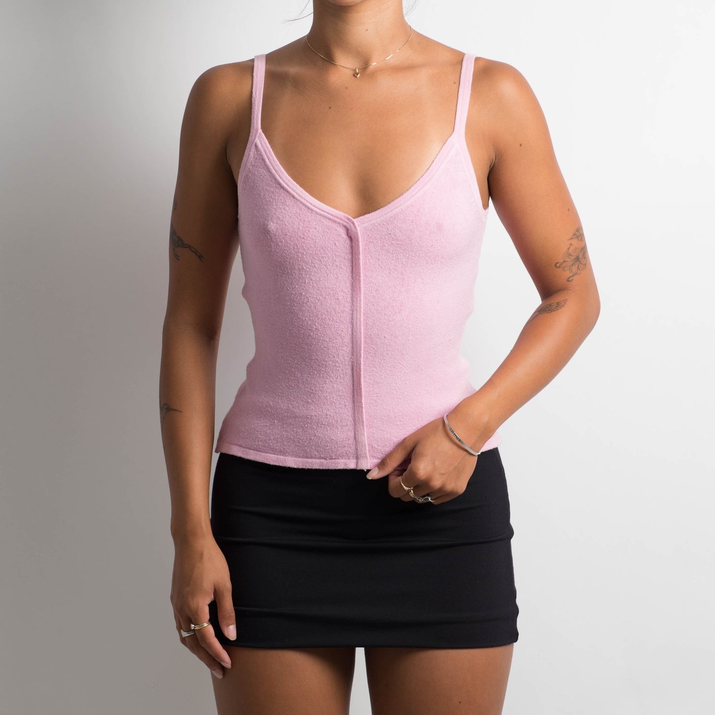 SOFT PINK KNIT CAMISOLE