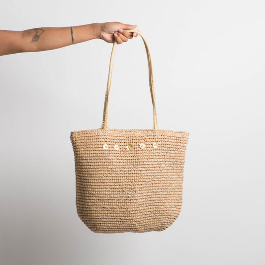 BEIGE STRAW BAG