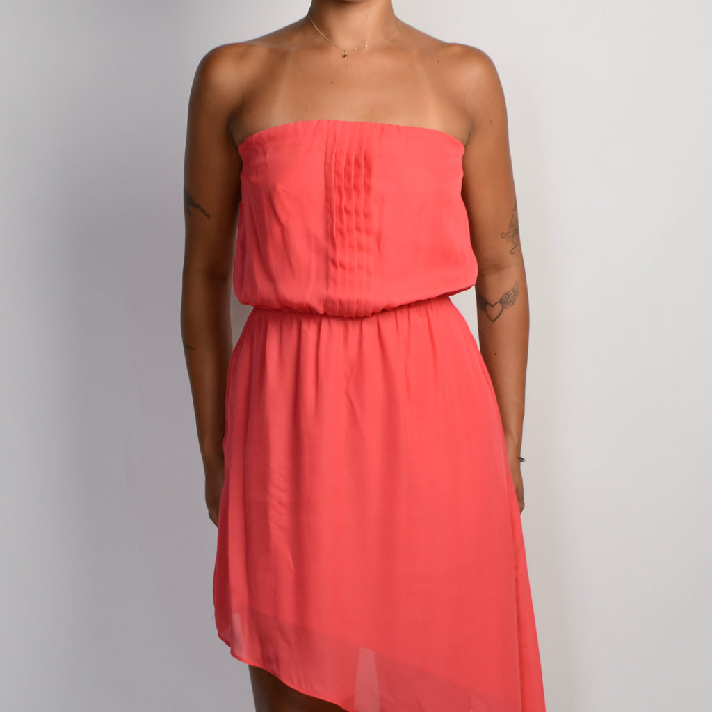 HOT PINK ASYMMETRIC DRESS