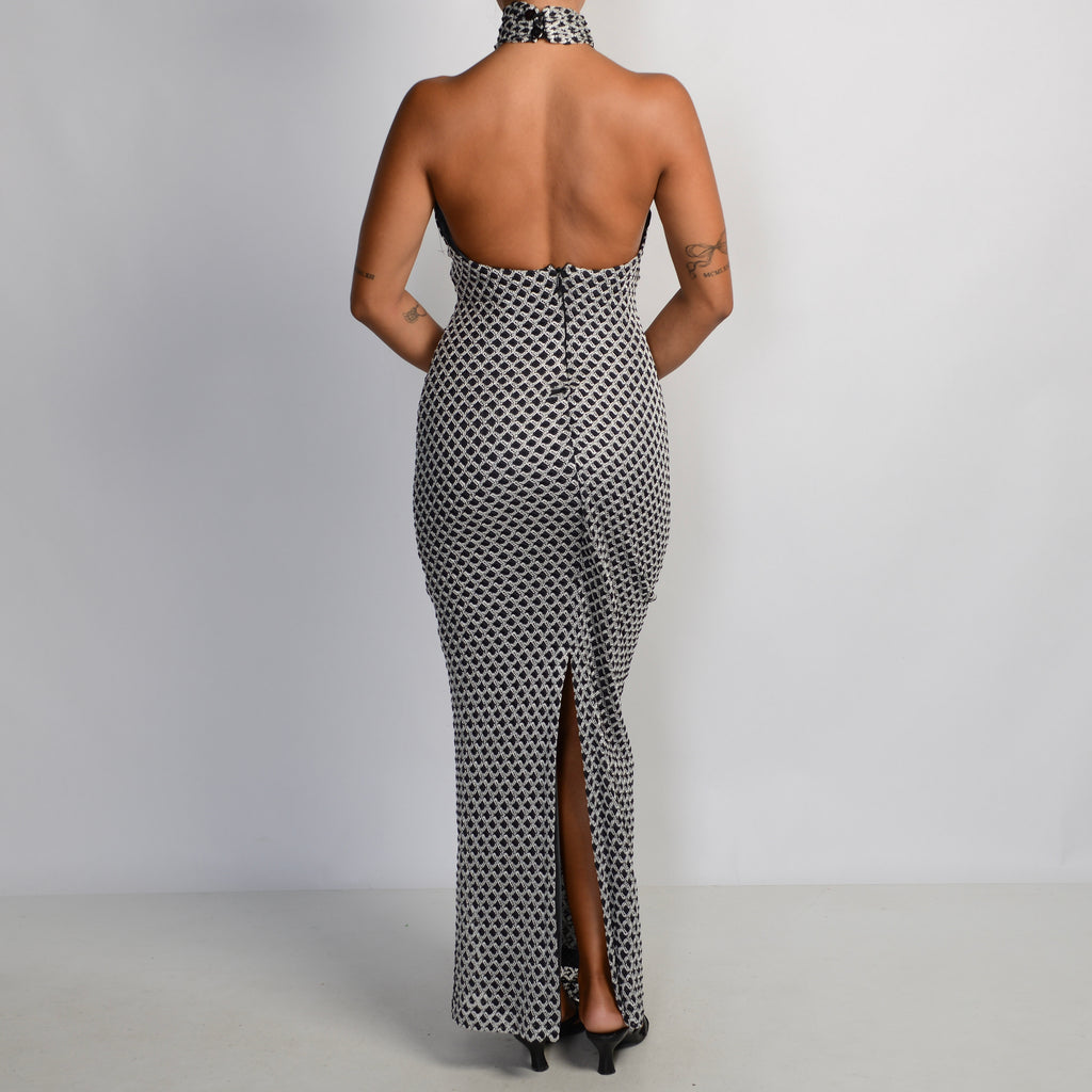 B&W TEXTURED GOWN