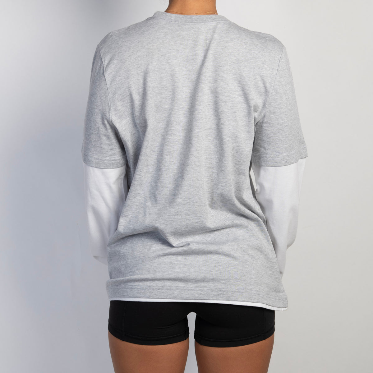 GREY LAYERED COTTON TOP