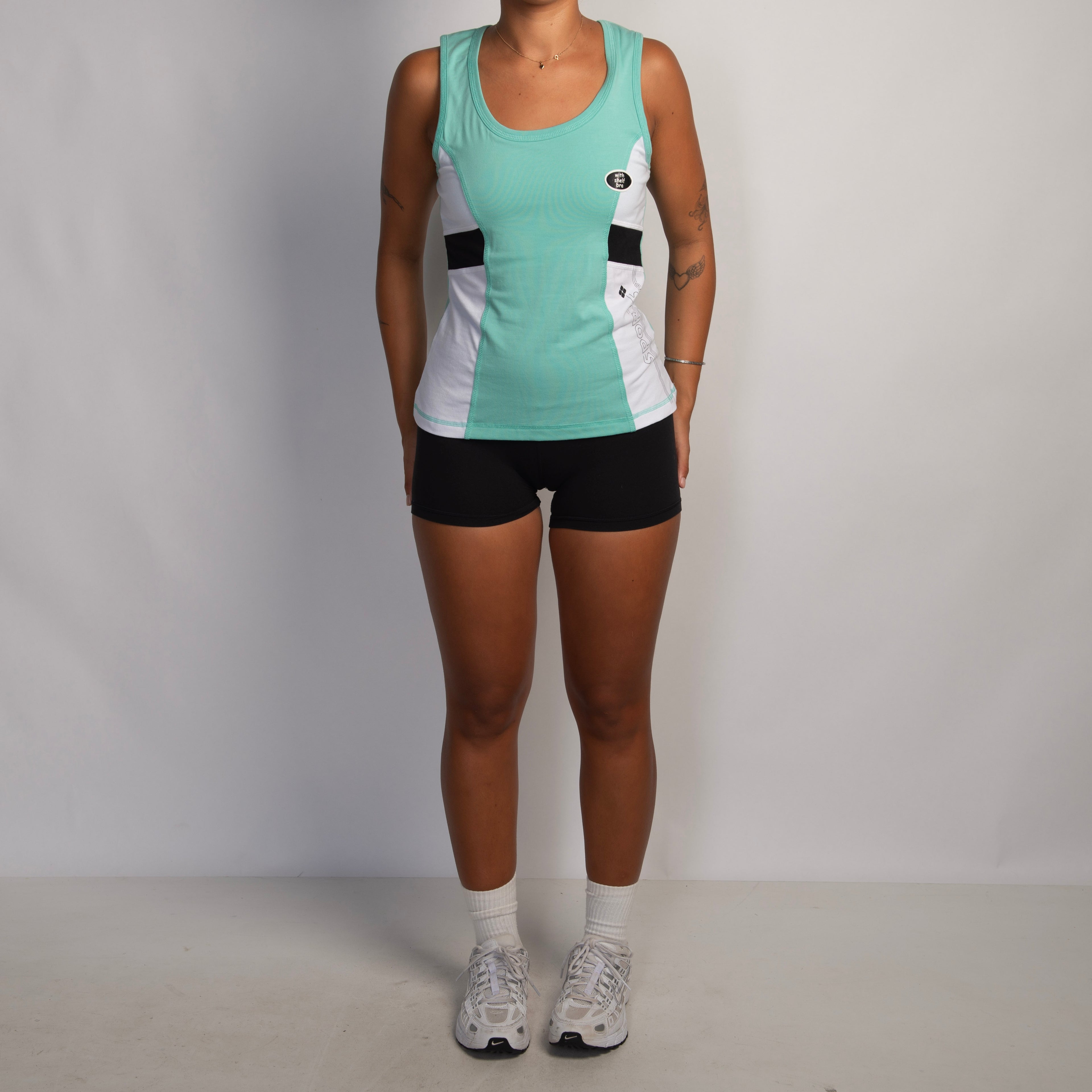 TEAL PANEL TANK TOP