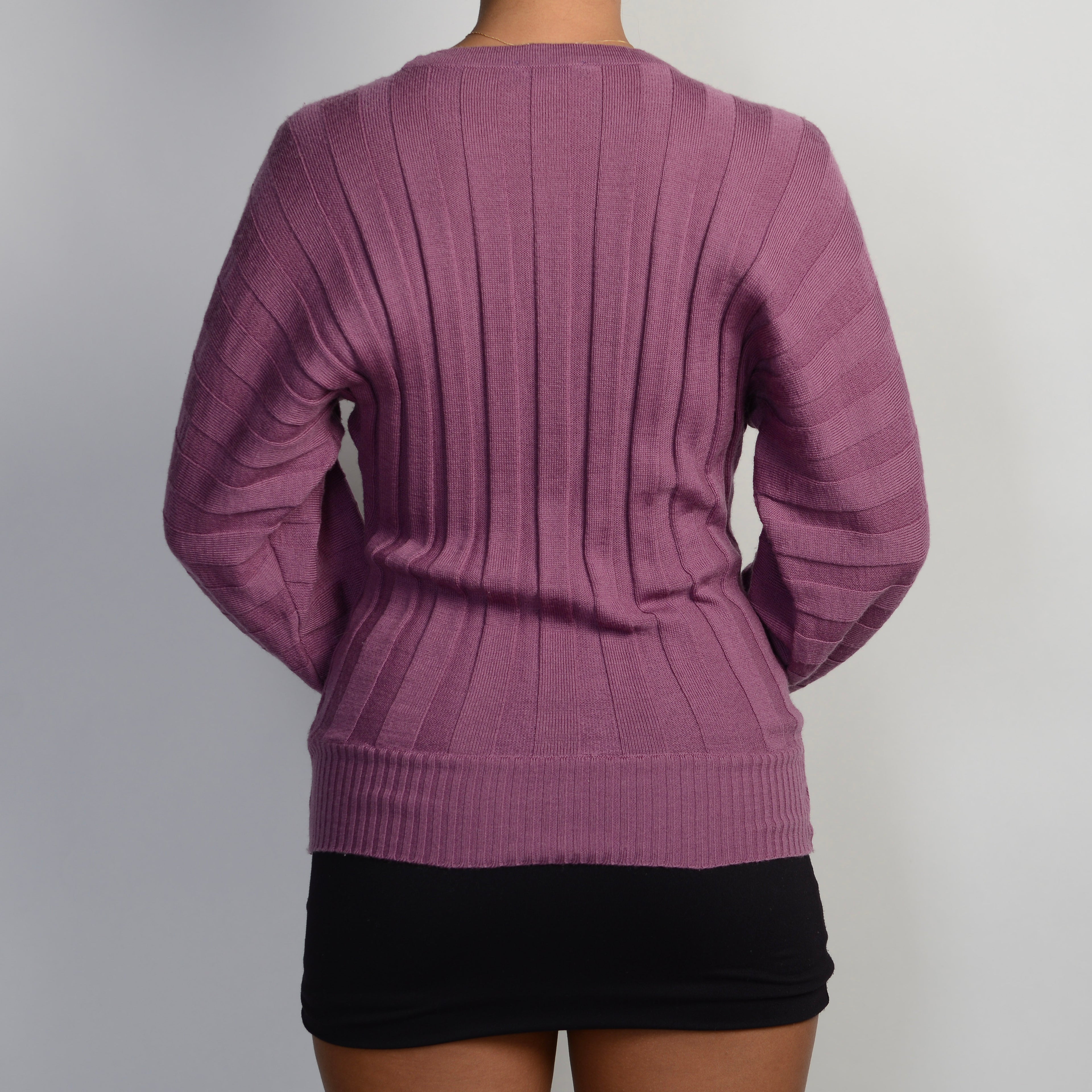 MAUVE RIBBED SWEATER