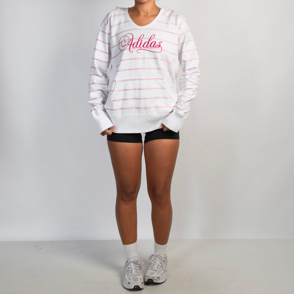 WHITE STRIPE HOODIE