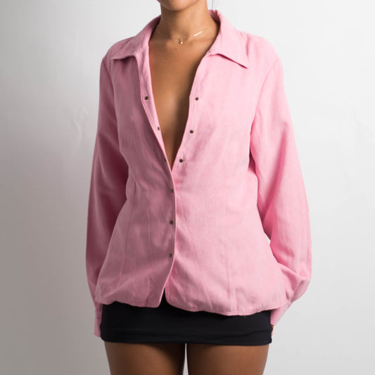 PINK SUEDETTE BLOUSE