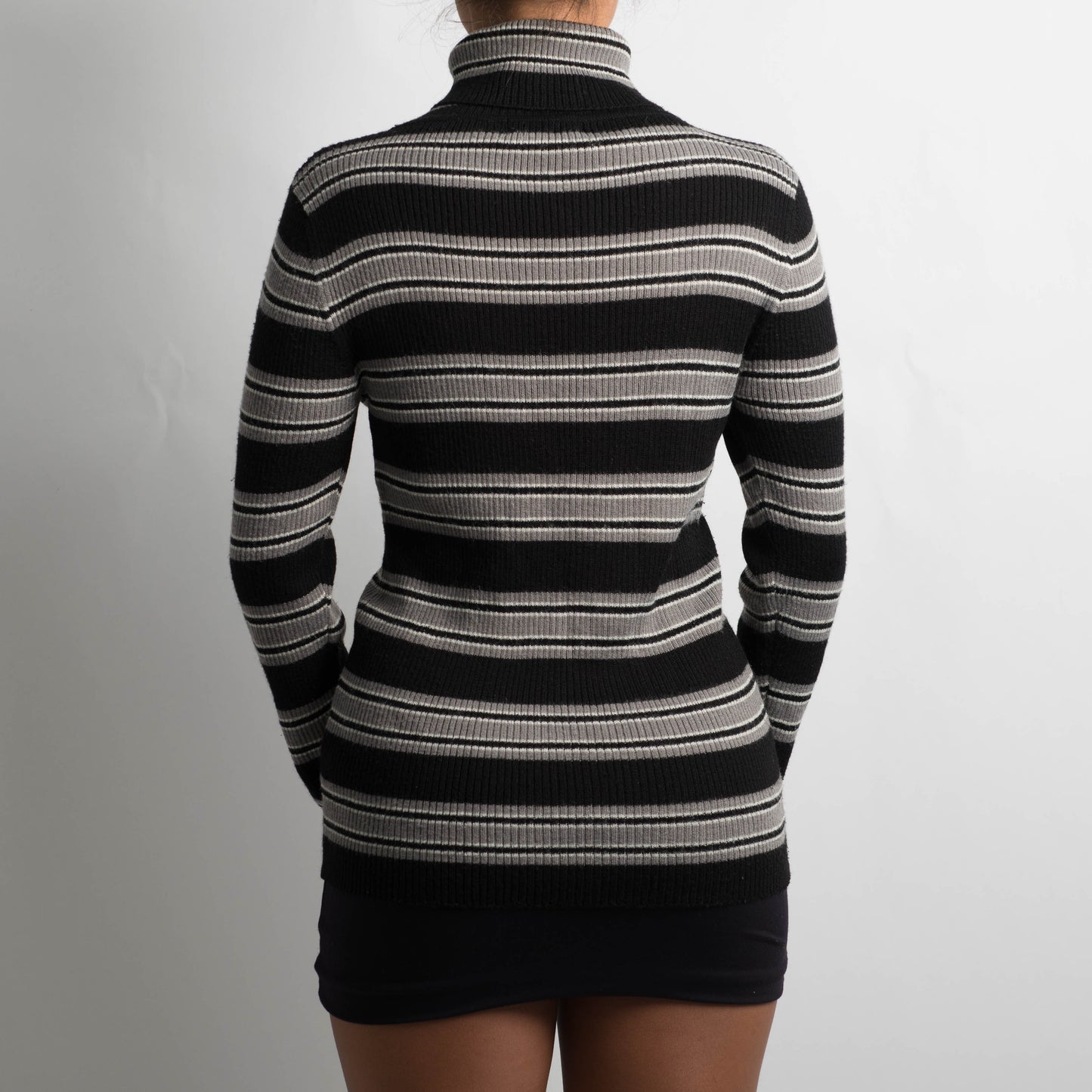 WOOL STRIPED TURTLENECK