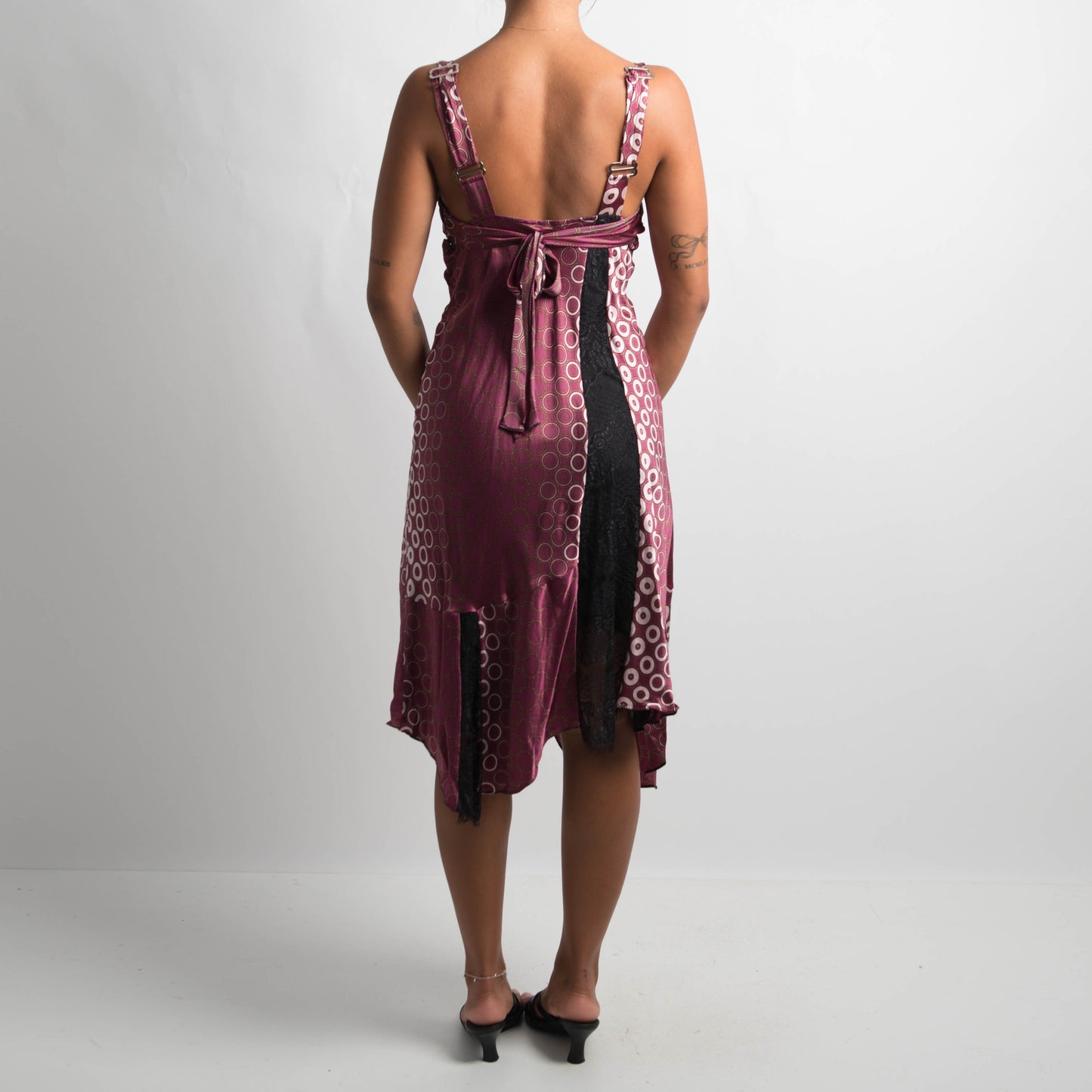 PATTERNED ASYMMETRIC DRESS