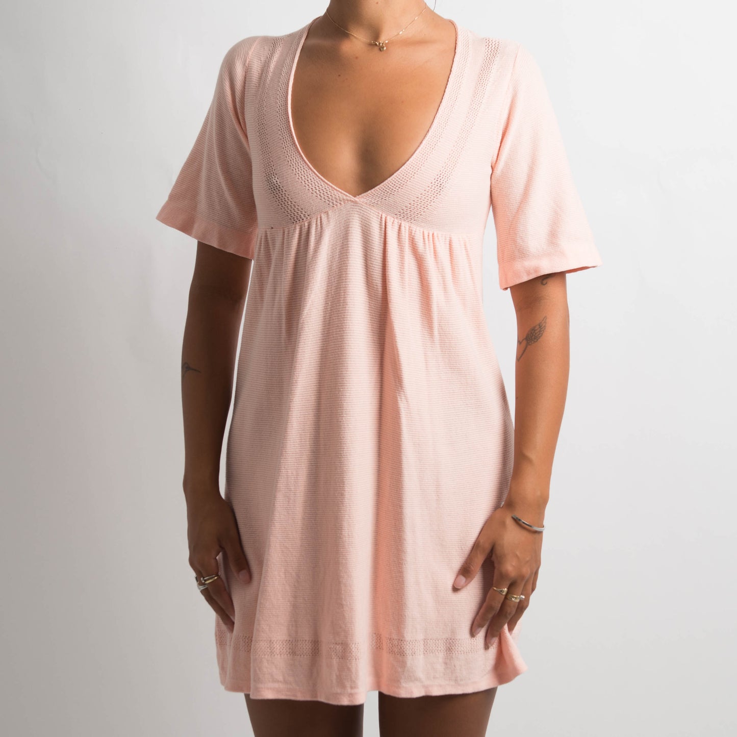 PEACH KNIT DRESS