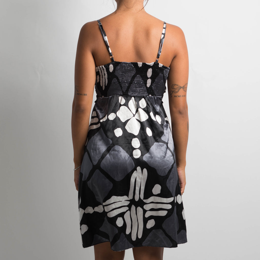 SATIN PATTERNED DRESS