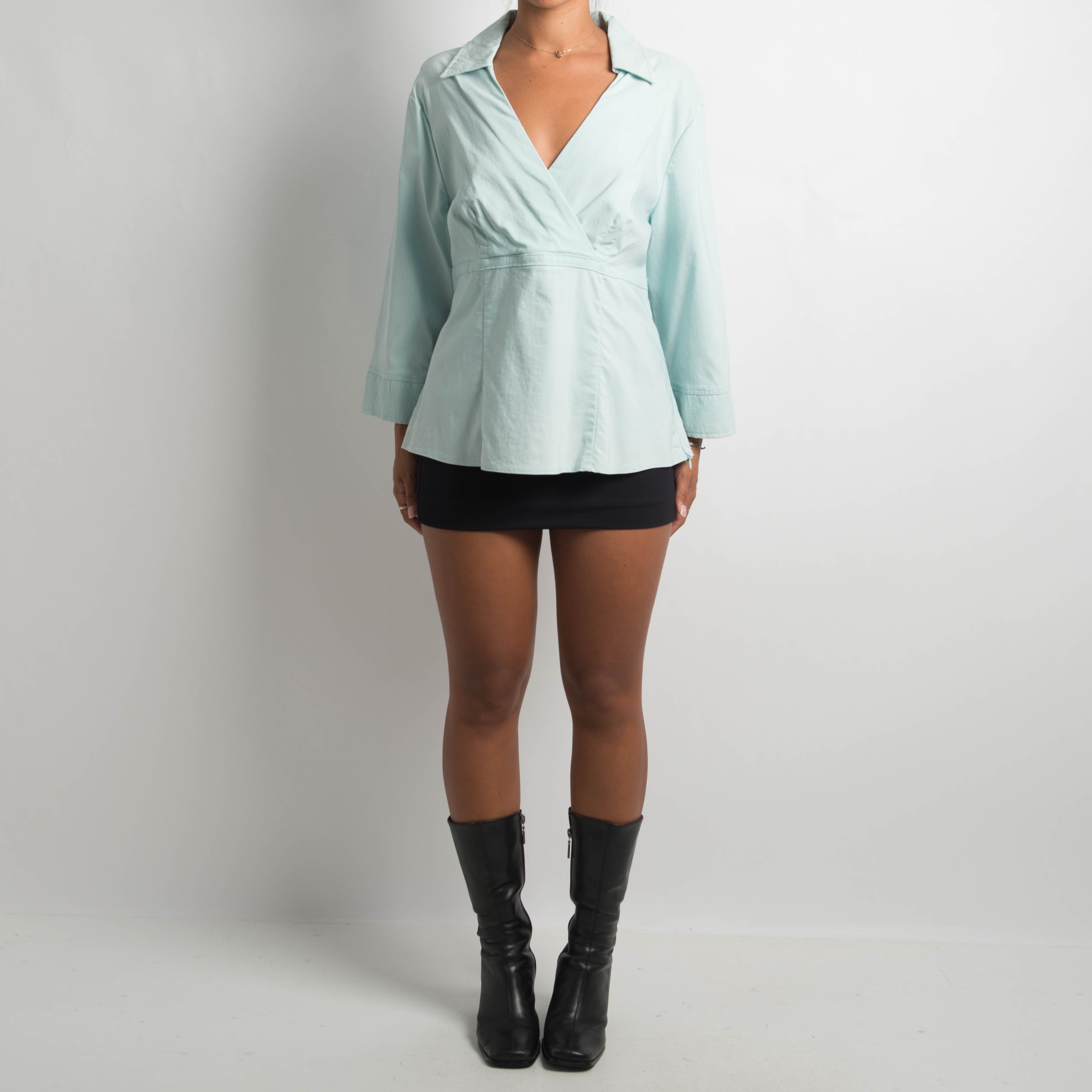 PALE BLUE BLOUSE