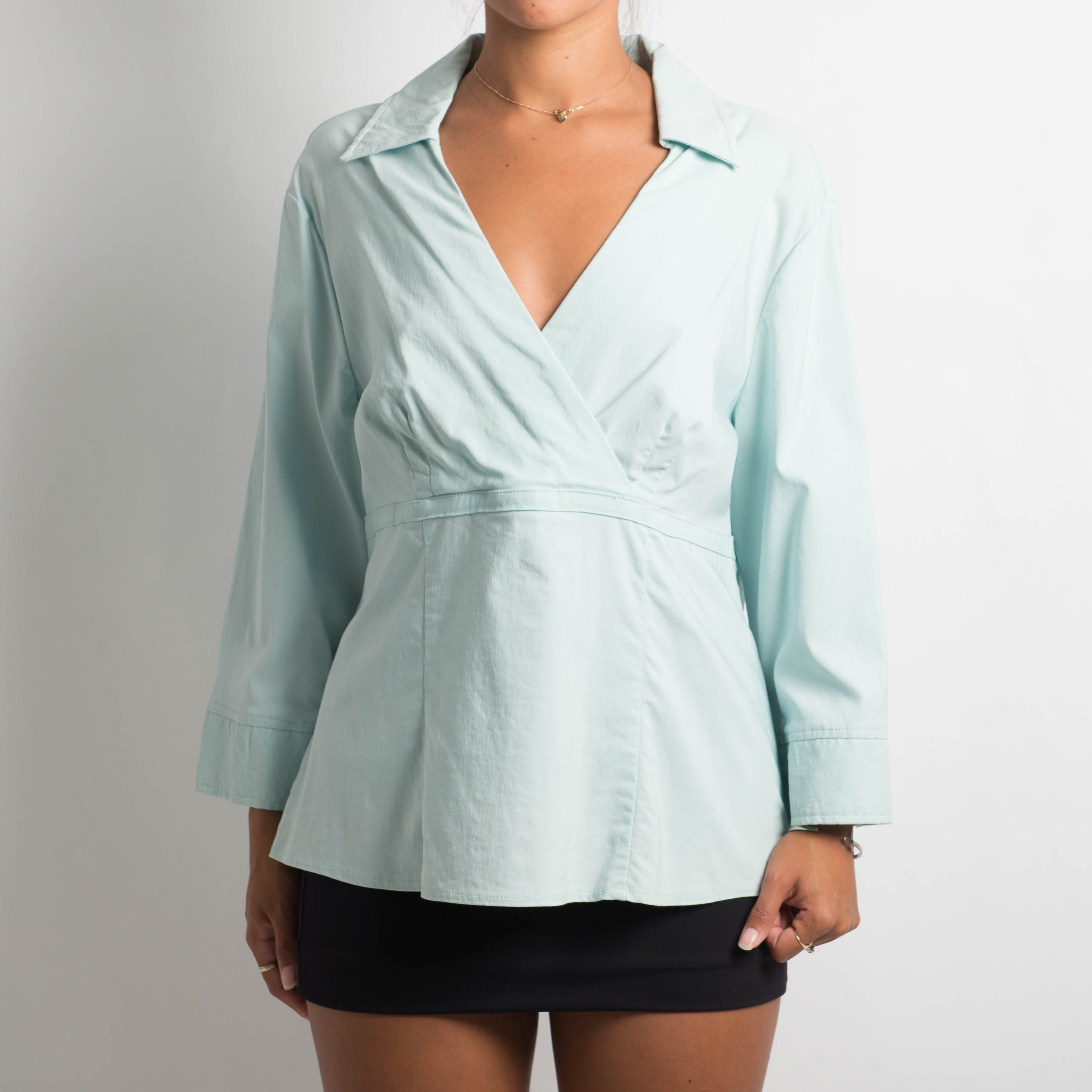PALE BLUE BLOUSE
