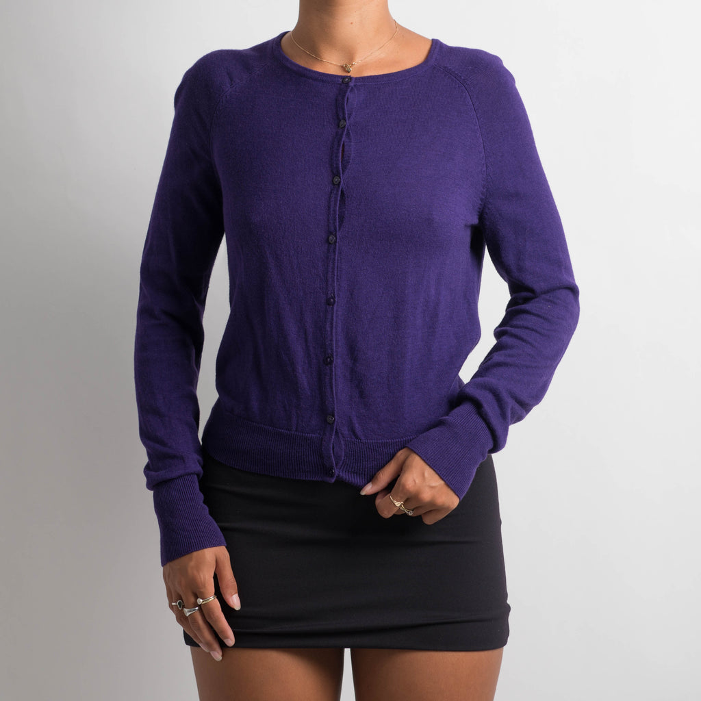 THIN VIOLET KNIT CARDIGAN