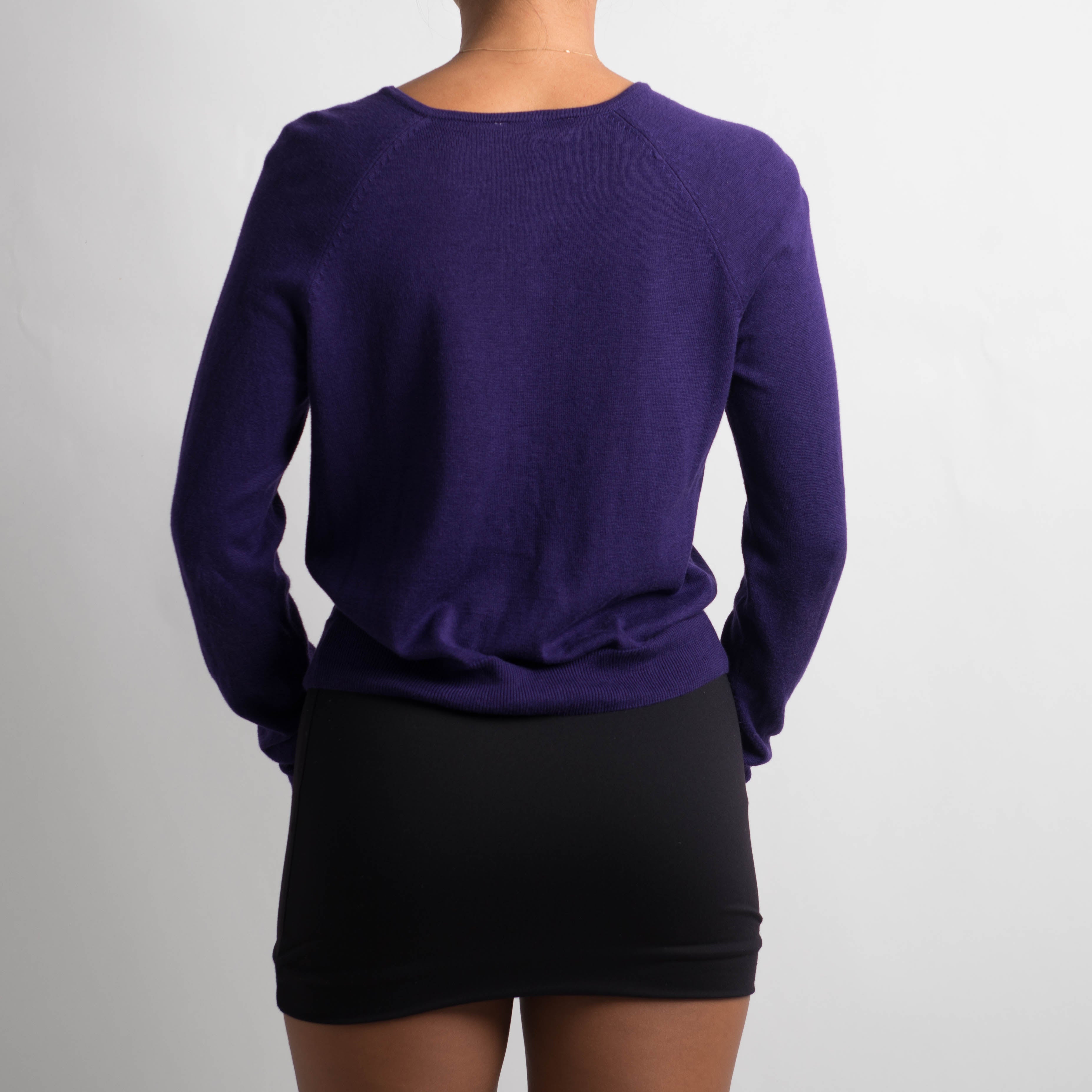 THIN VIOLET KNIT CARDIGAN