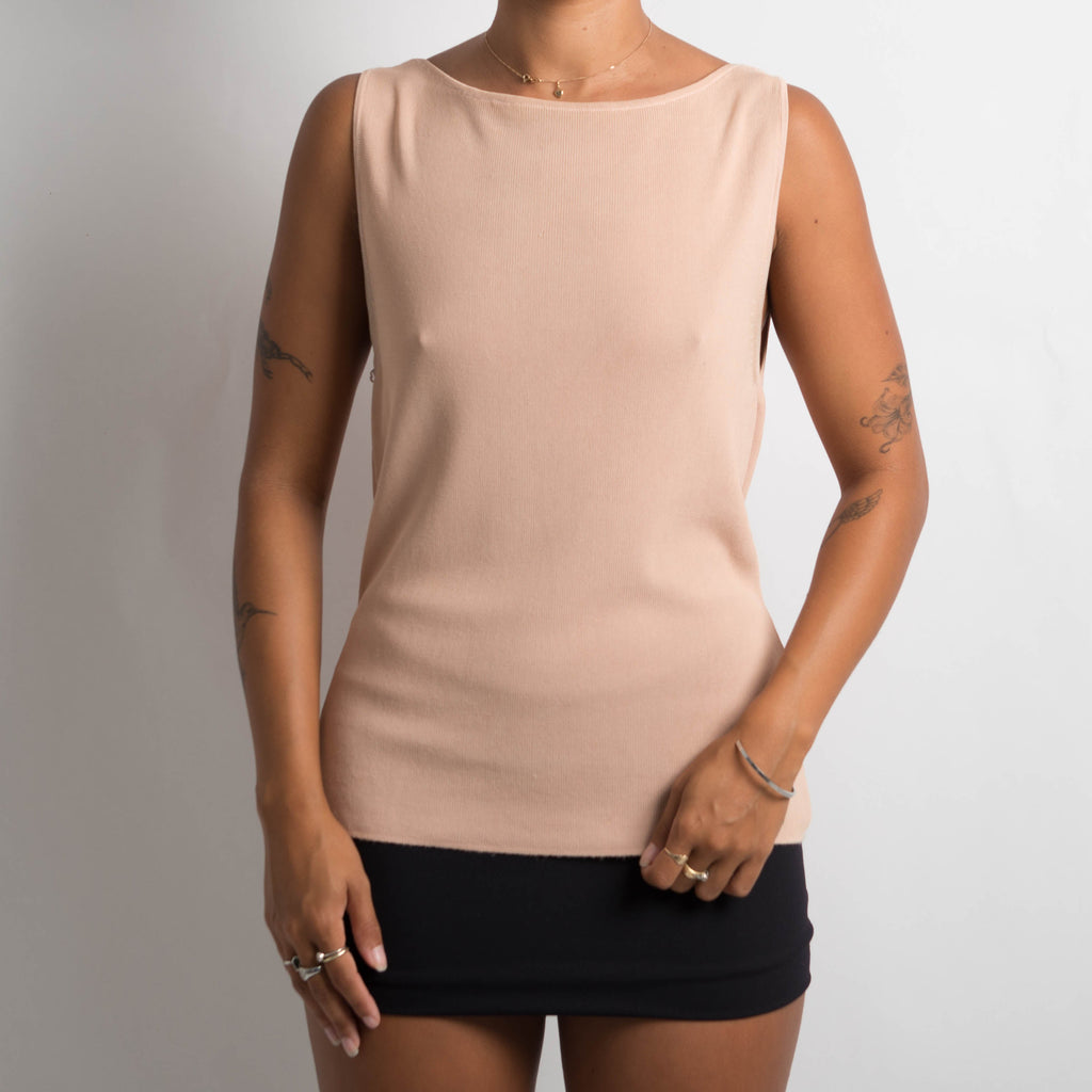 TAN KNIT TANK TOP