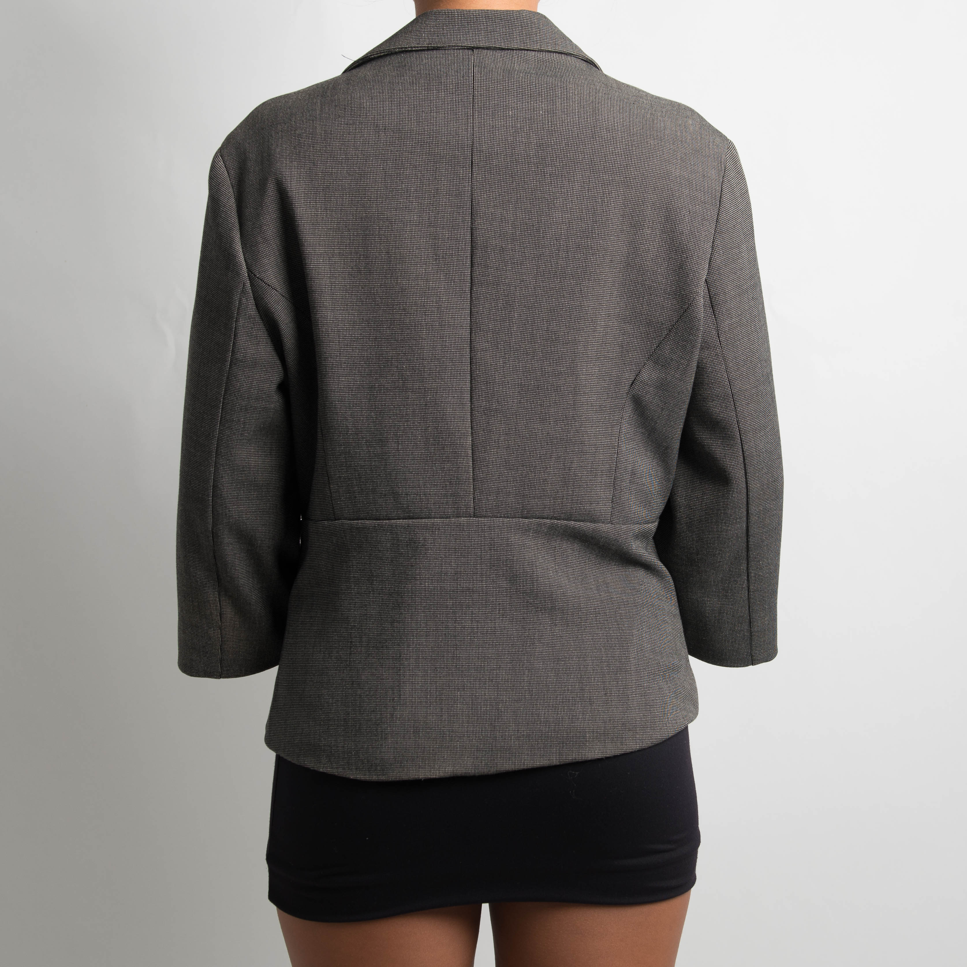 CHARCOAL 3/4 SLEEVE BLAZER