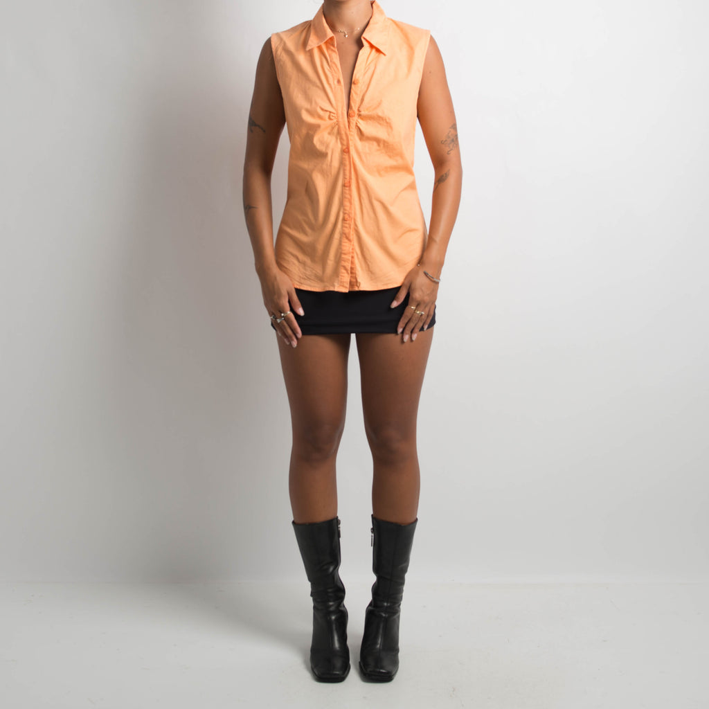 ORANGE SLEEVELESS TOP