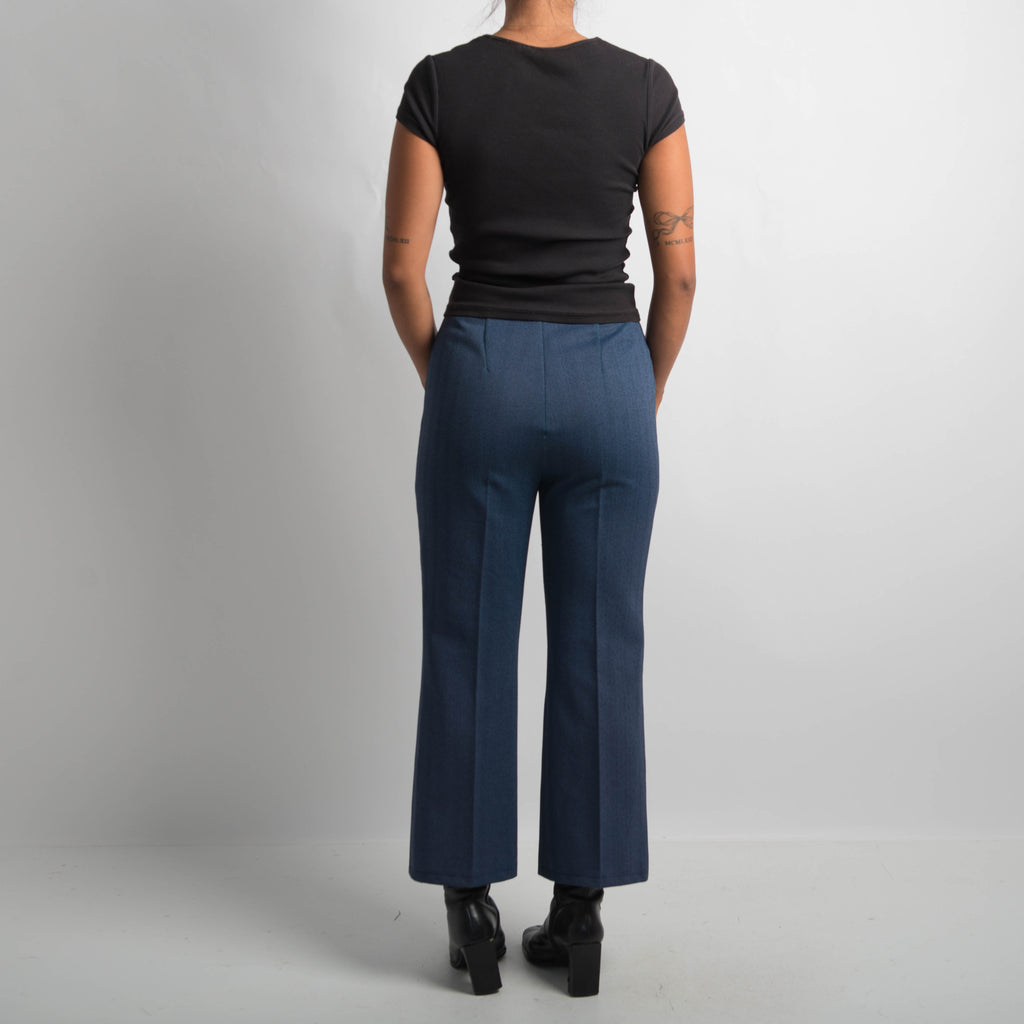 BLUE STRAIGHT LEG PANTS