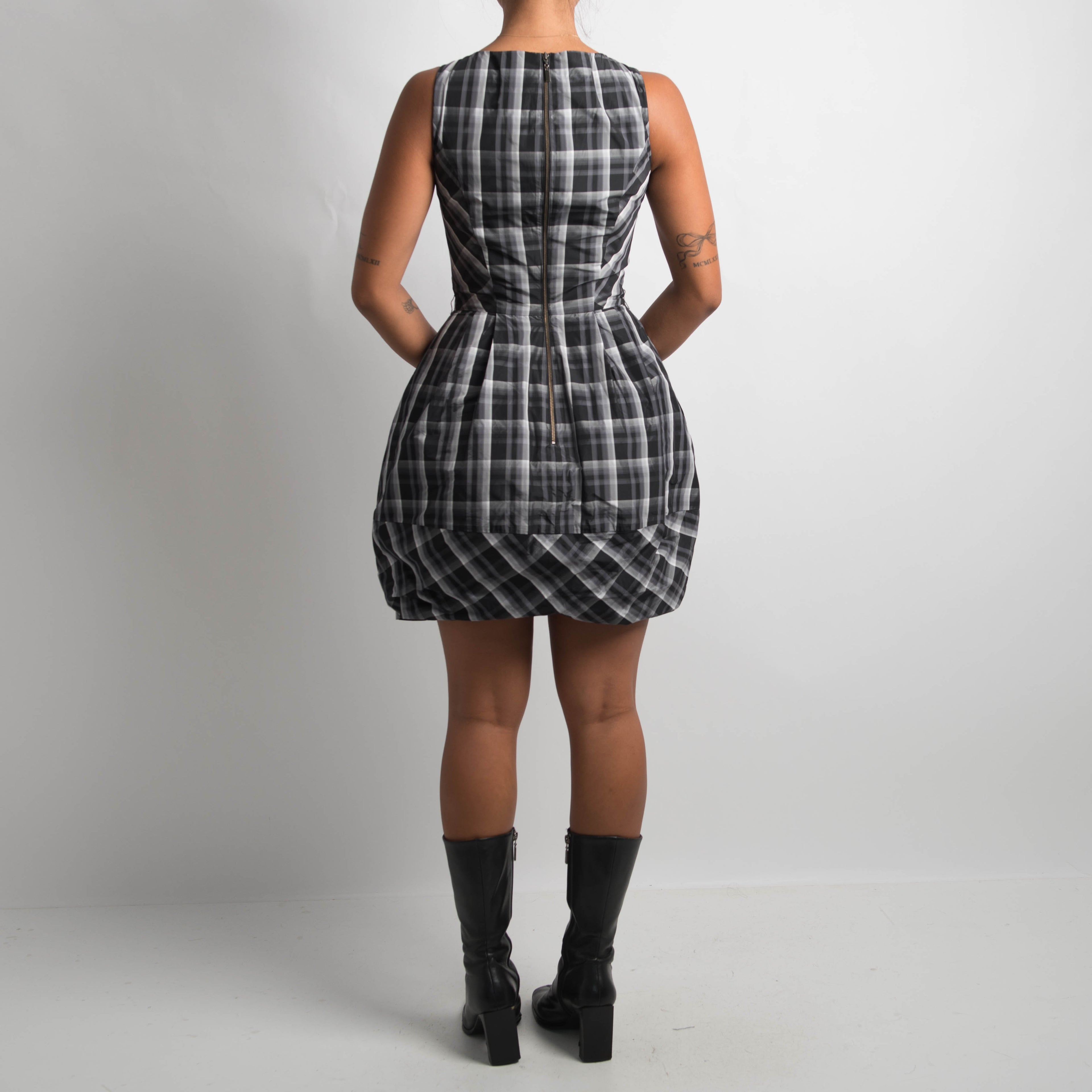PLAID BUBBLE DRESS