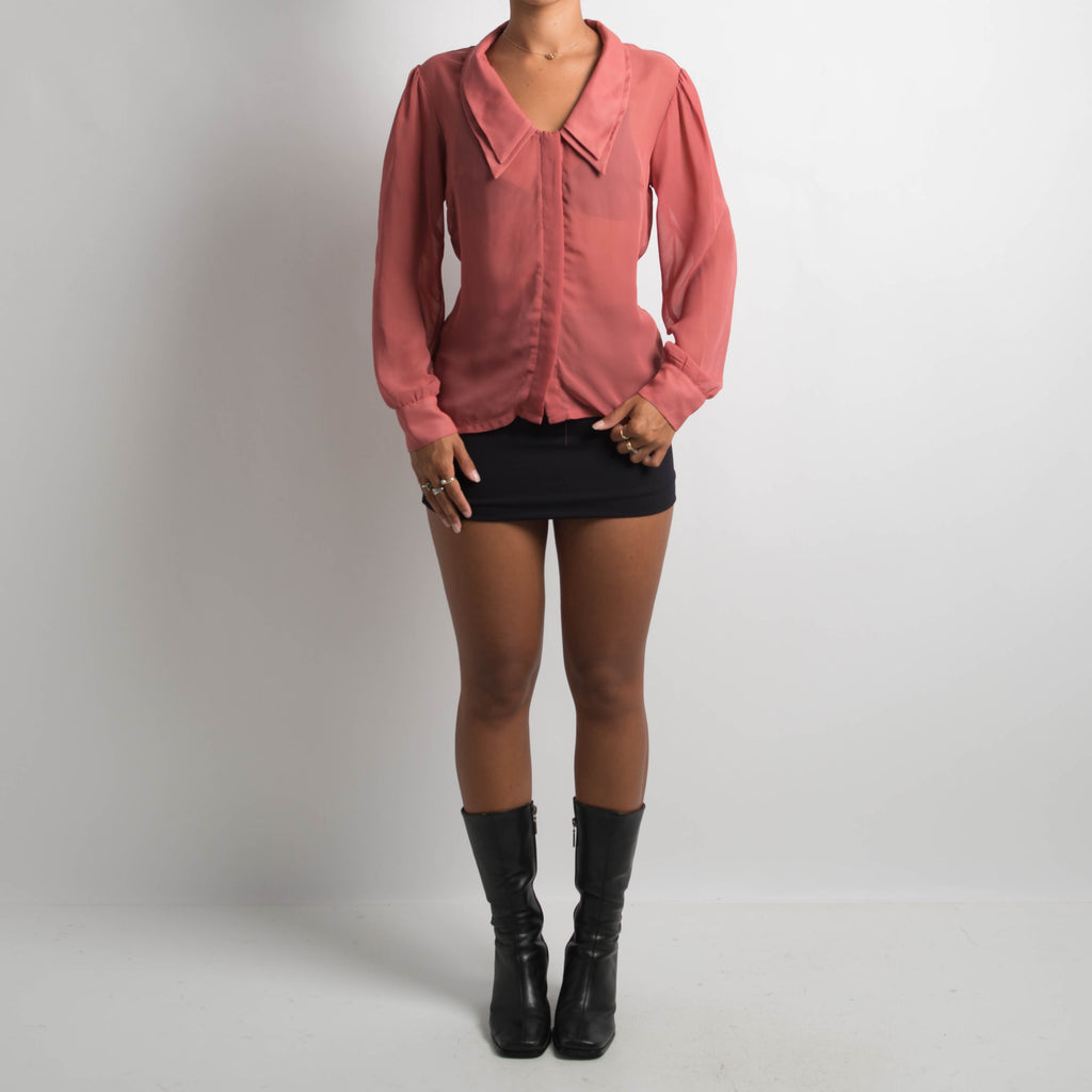 ROSE PINK SHEER BLOUSE