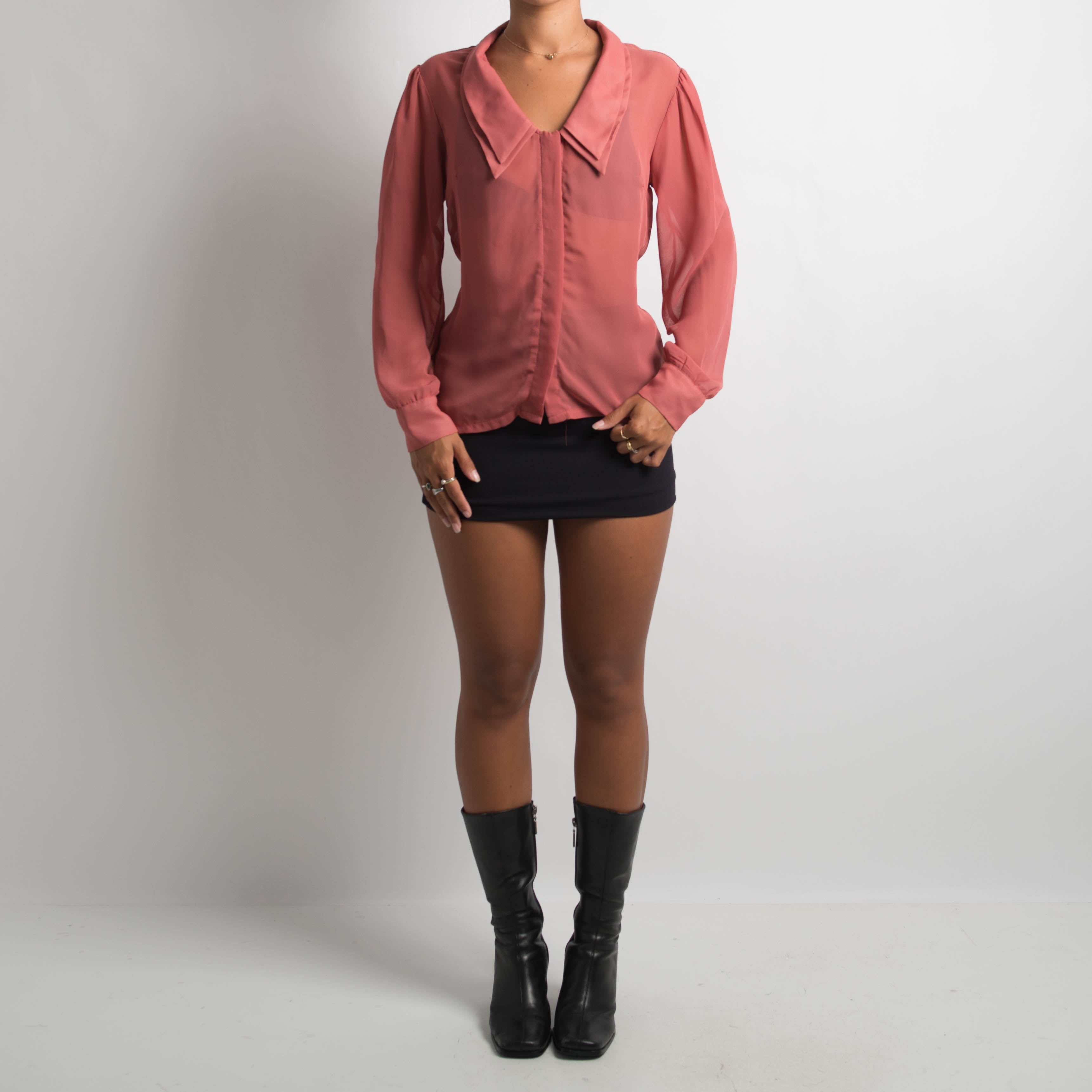 ROSE PINK SHEER BLOUSE