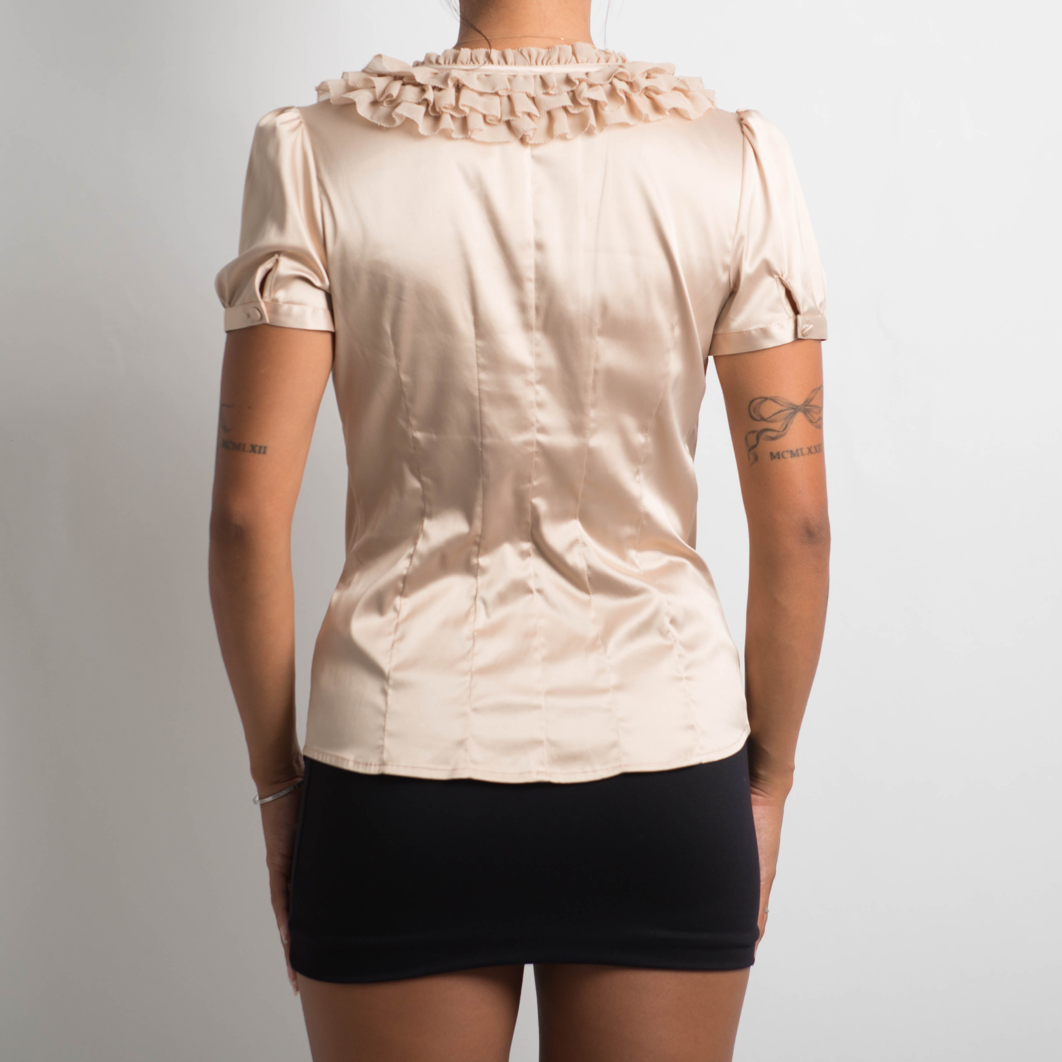 CHAMPAGNE SATIN BLOUSE