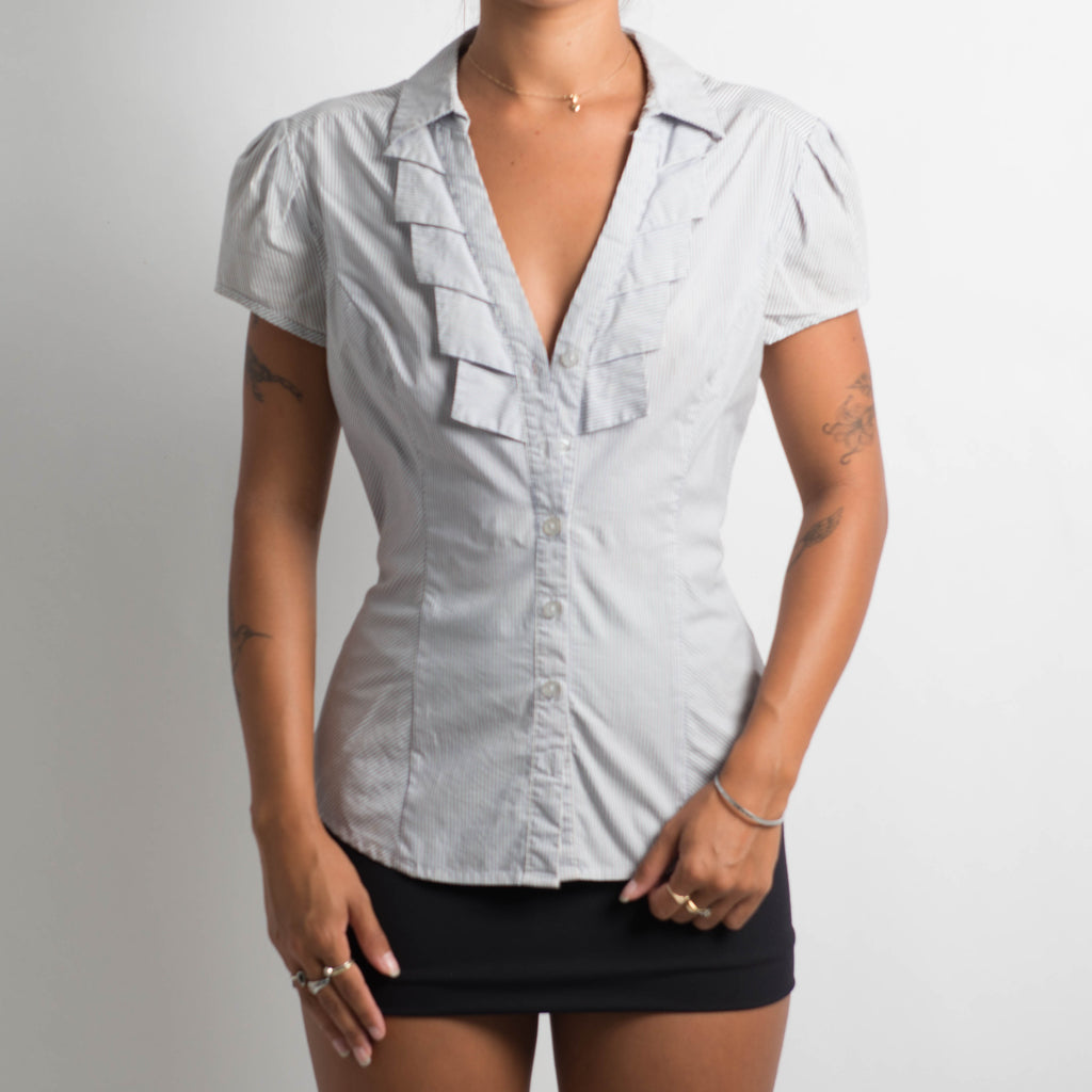 WHITE STRIPED BLOUSE