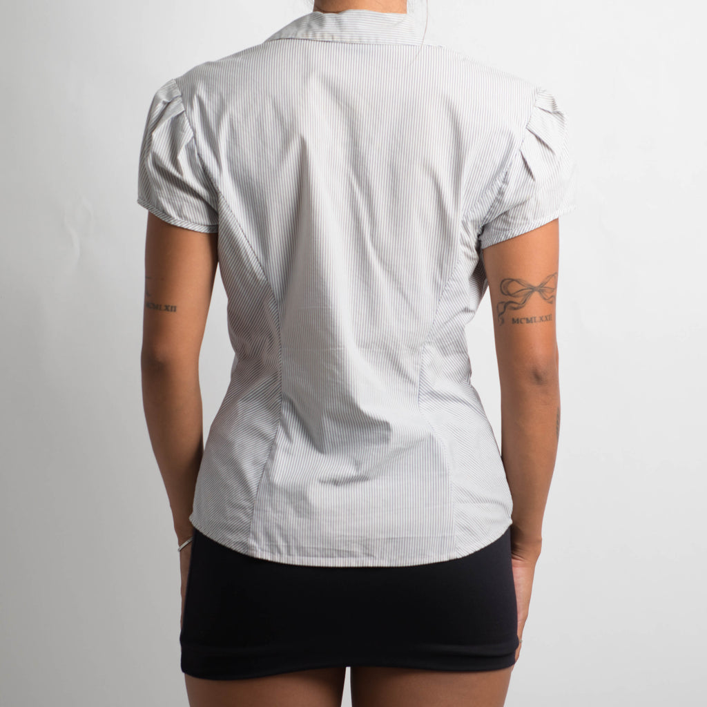 WHITE STRIPED BLOUSE