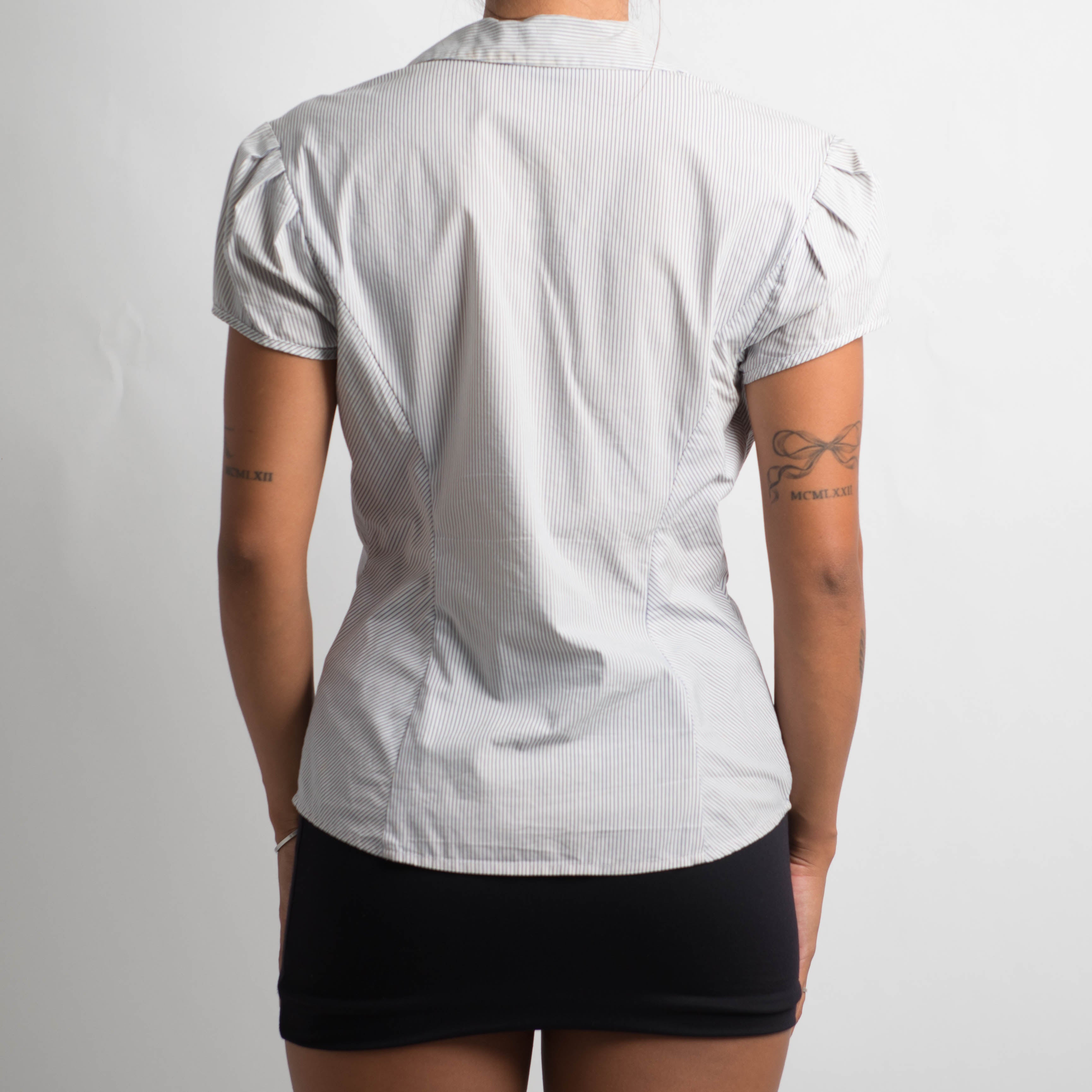 WHITE STRIPED BLOUSE