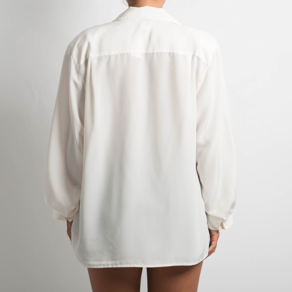 OFF WHITE PLEATED BLOUSE