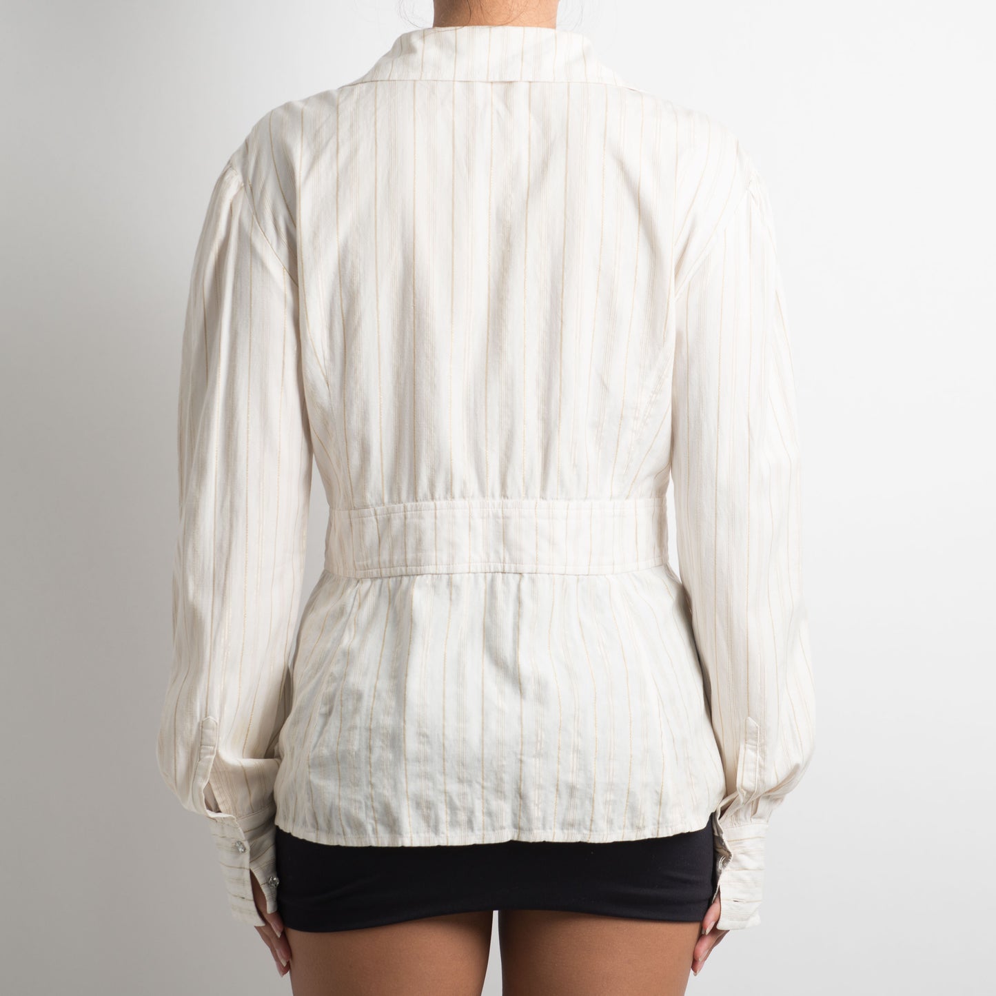 BLOUSE BLANCHE À RAYURES