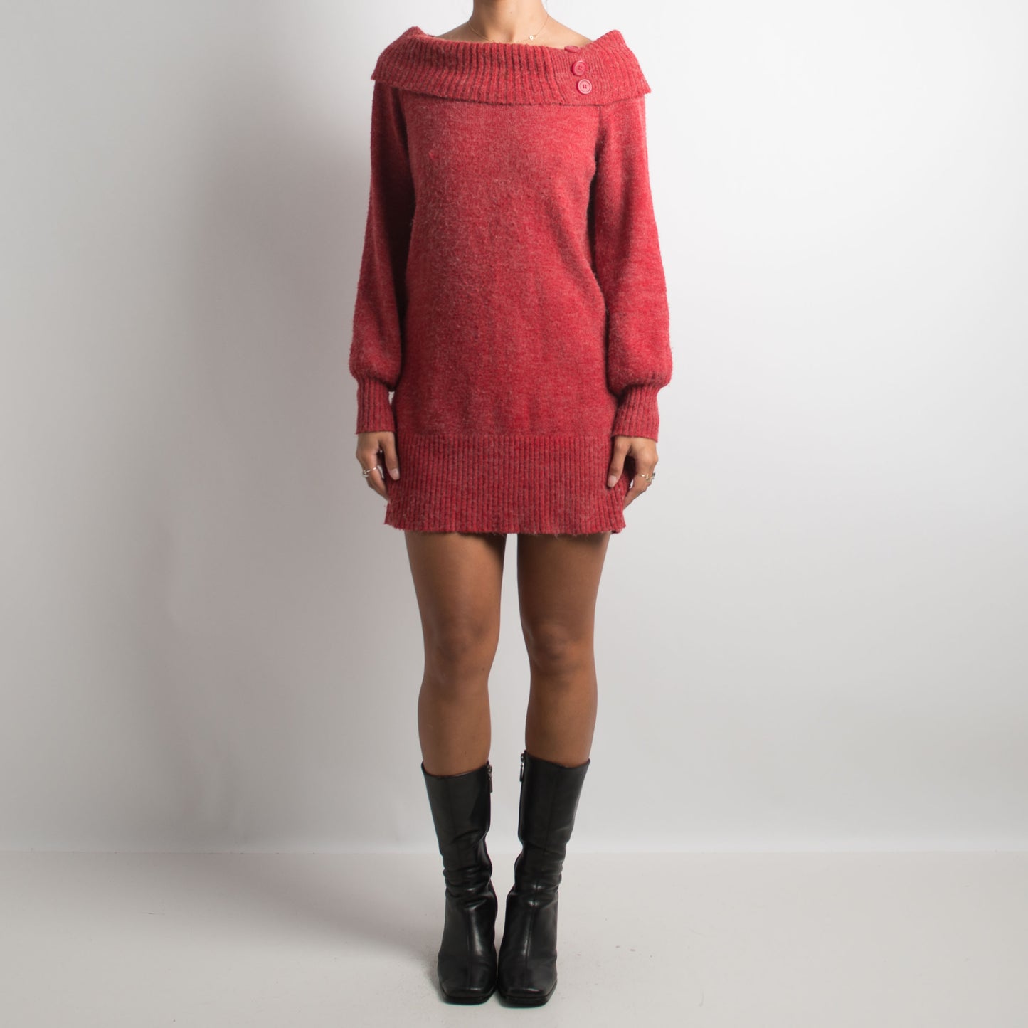 ROBE EN TRICOT FRAMBOISE