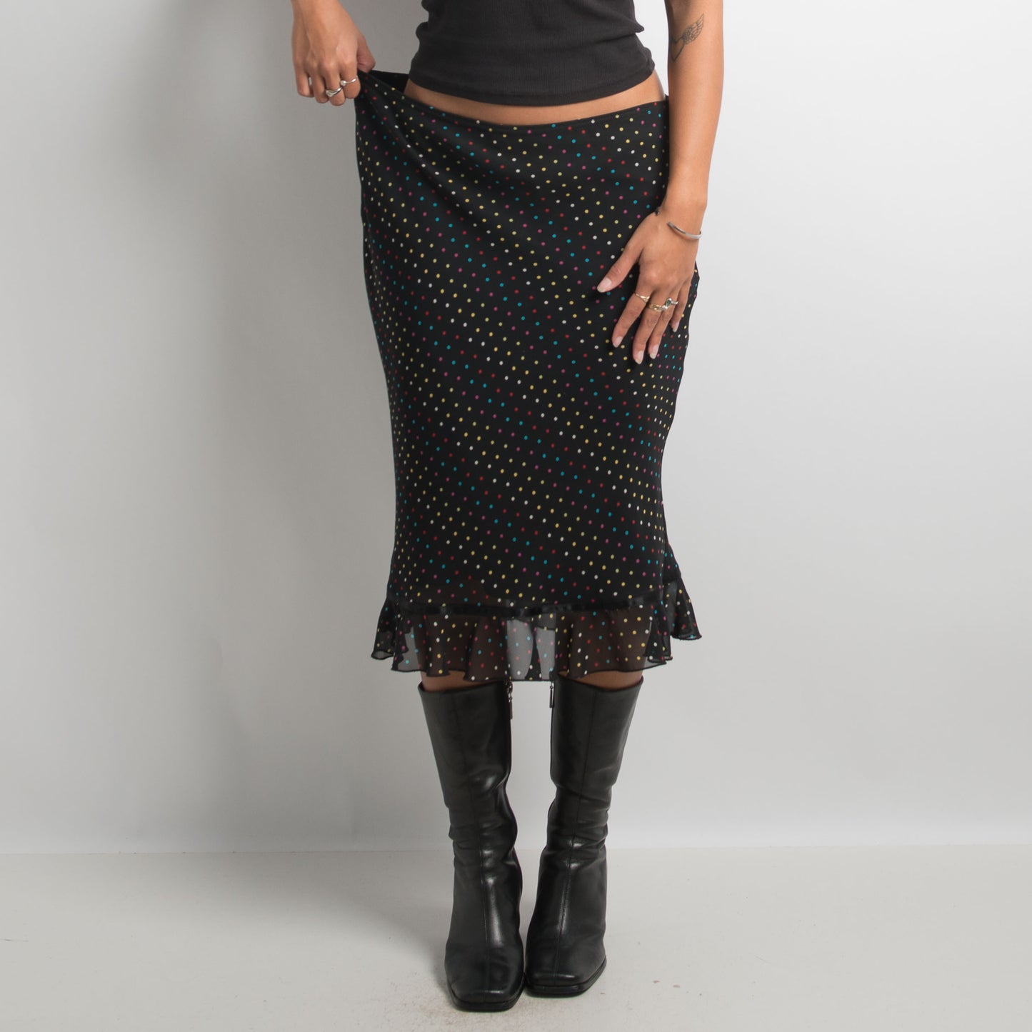 POLKA DOT MIDI SKIRT