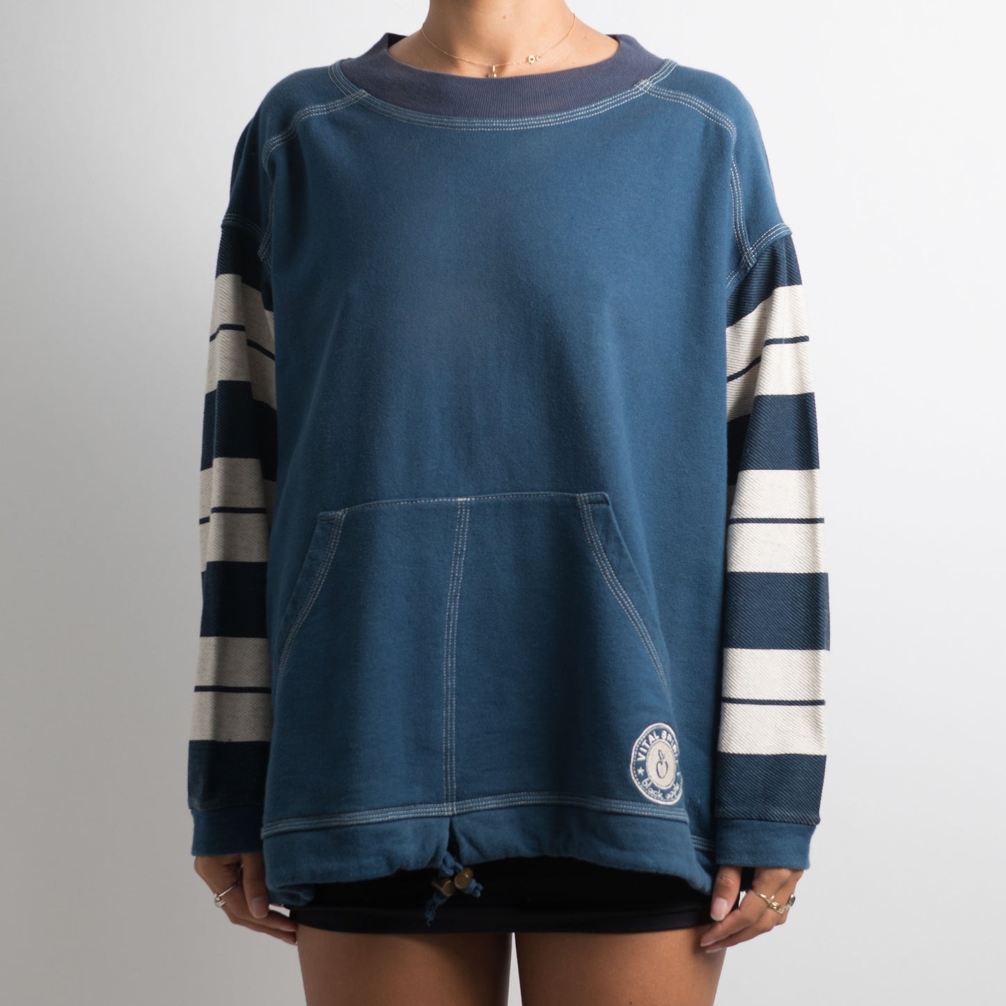 BLUE STRIPED SWEATER