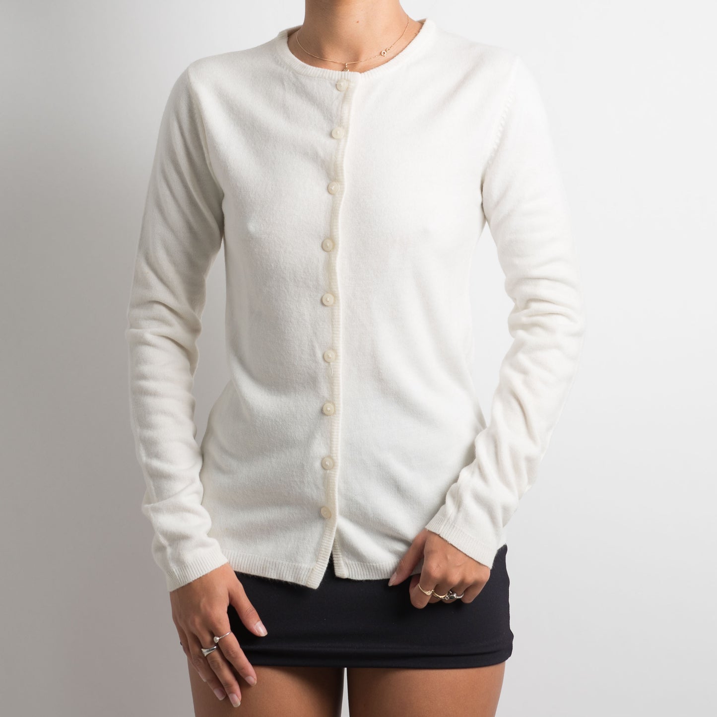 CARDIGAN BLANC CASSE