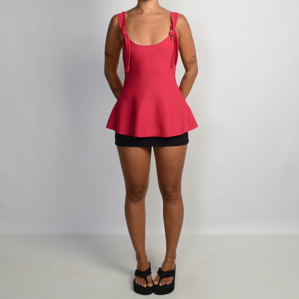 RASPBERRY KNIT TOP