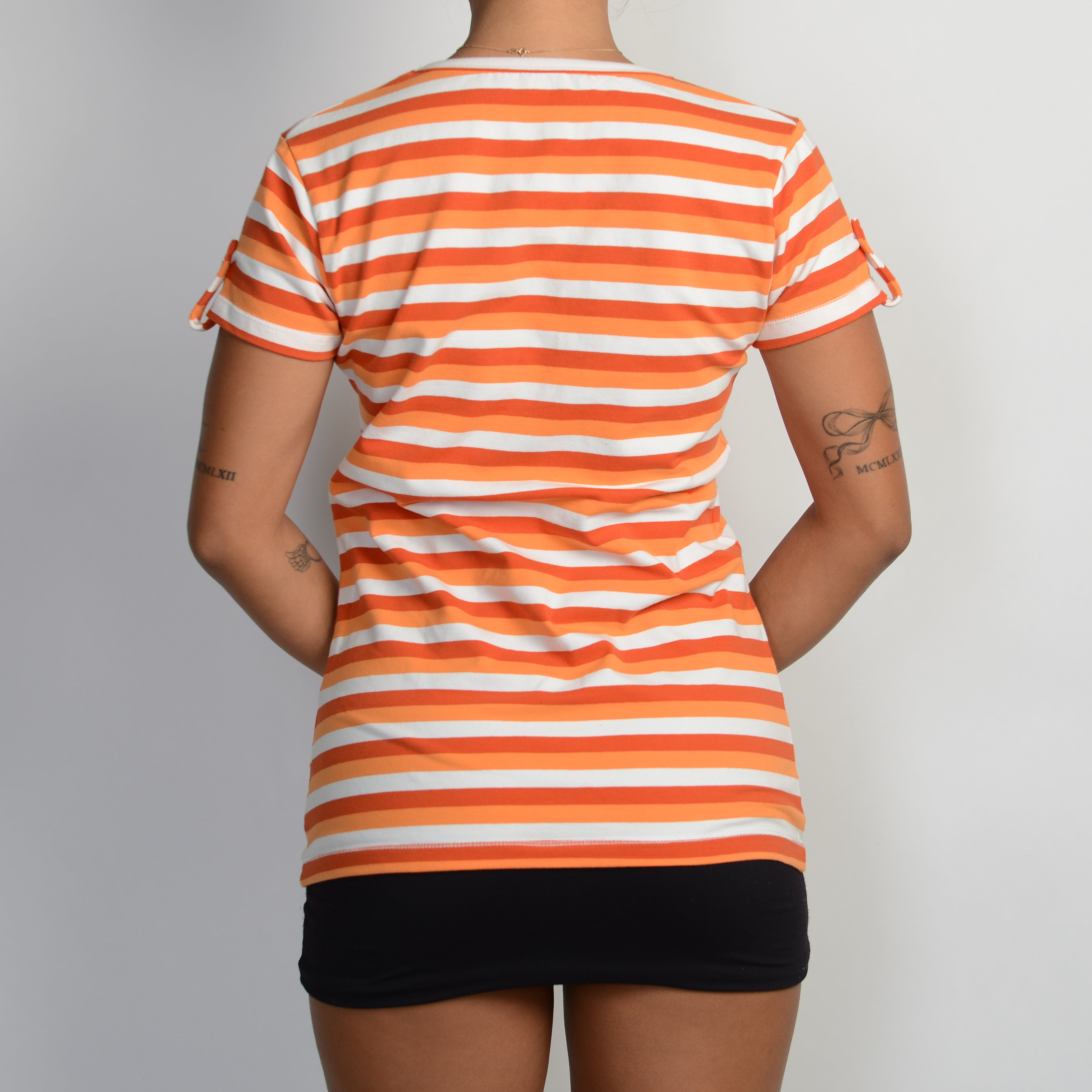 ORANGE STRIPE TOP