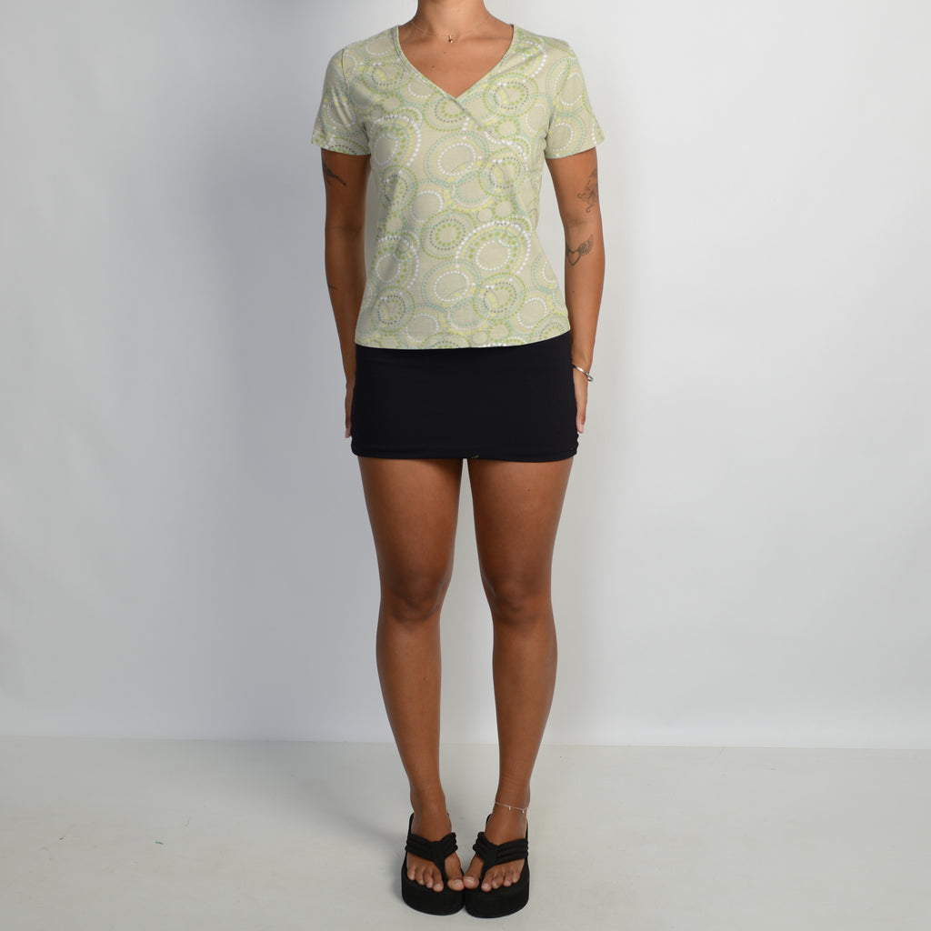 GREEN PATTERN TOP