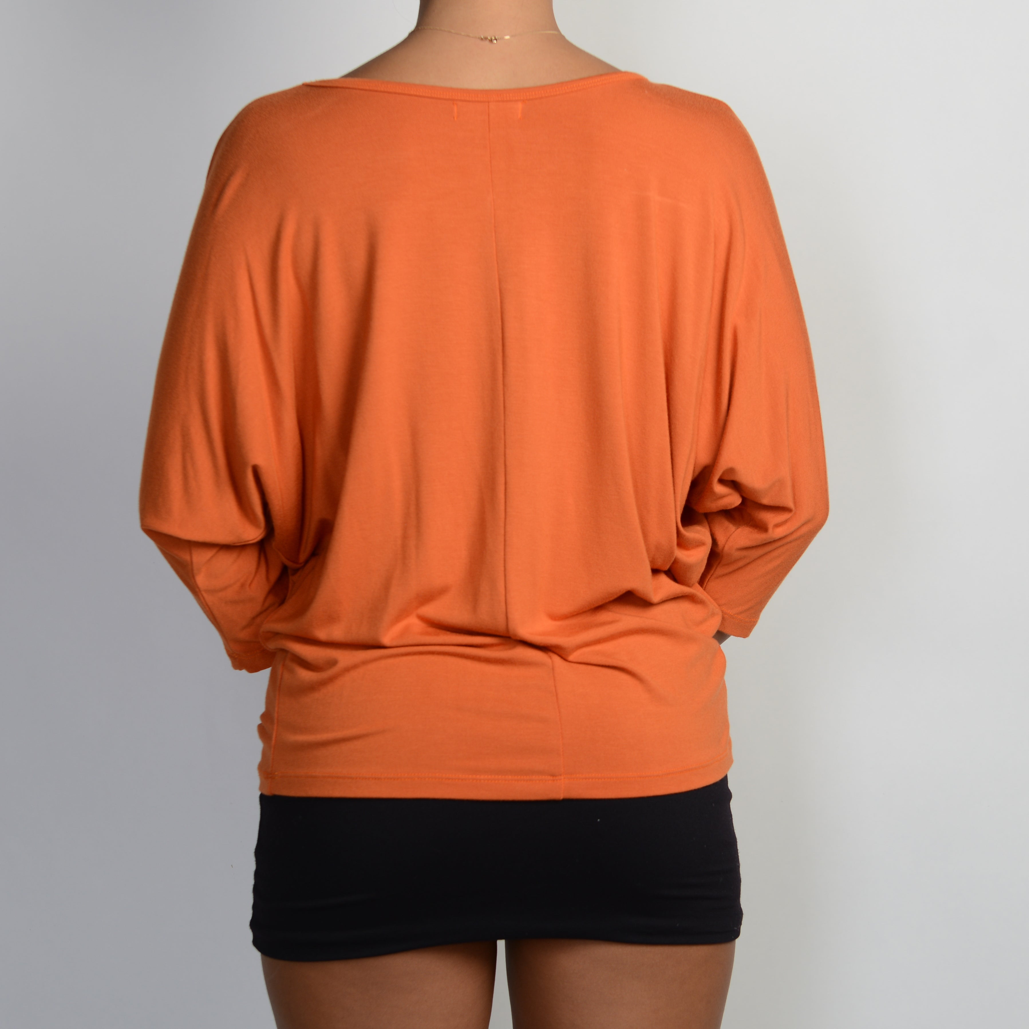 ORANGE BATWING TOP