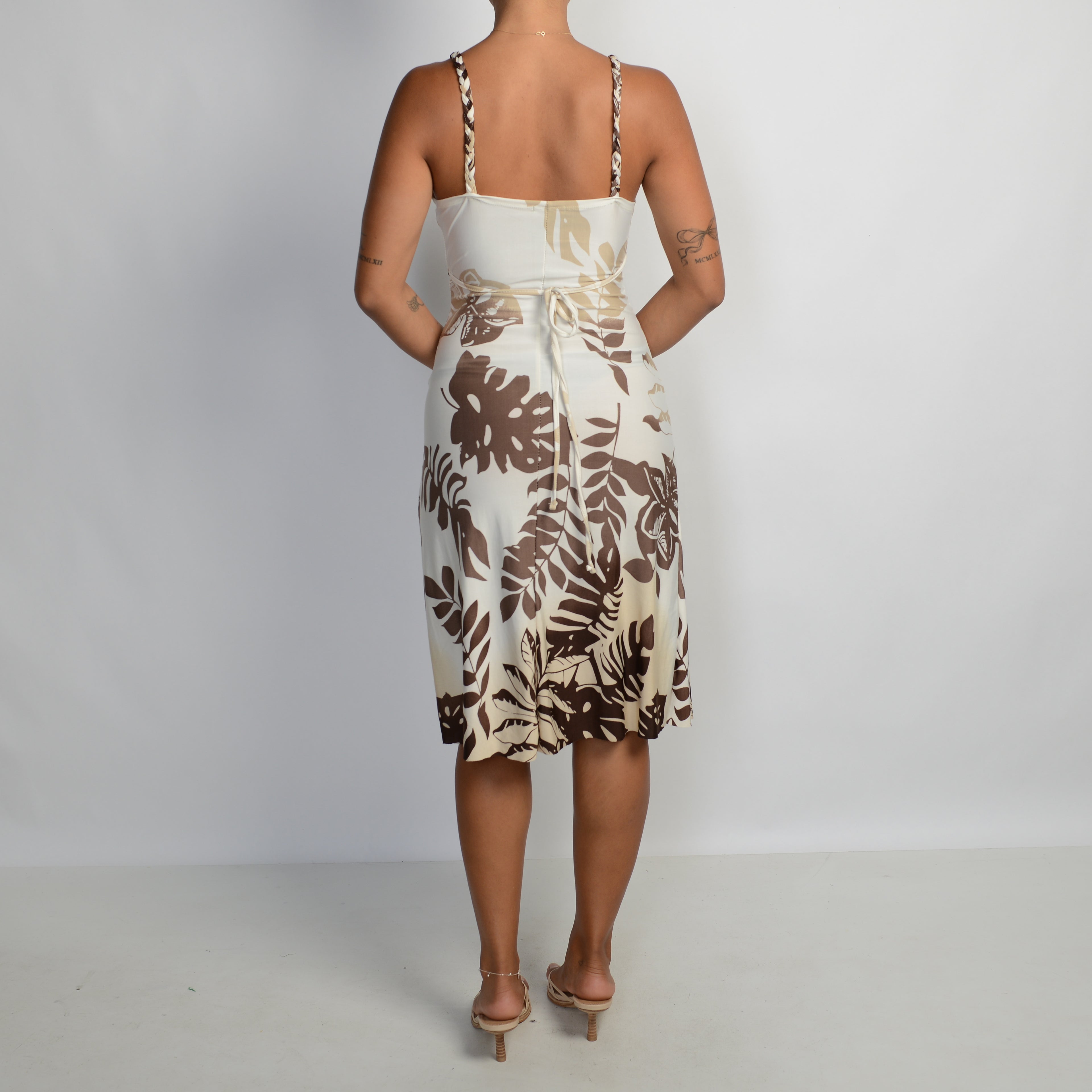 SLINKY PATTERN MIDI DRESS