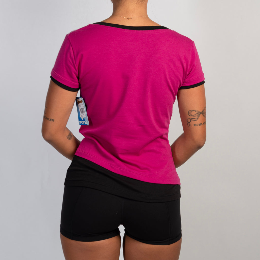 FUCHSIA LAYERED TEE